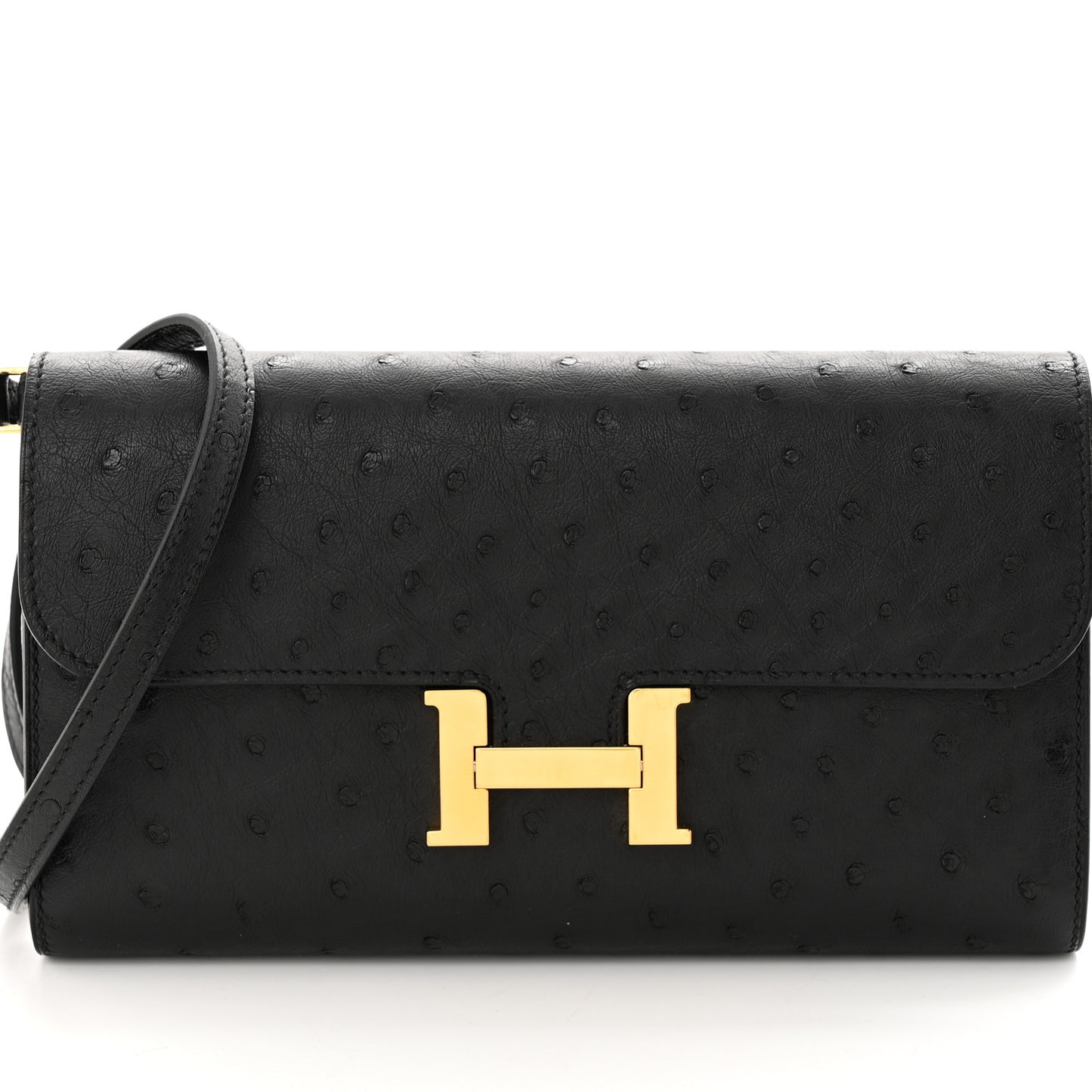 Ostrich Constance Long Wallet To Go Black