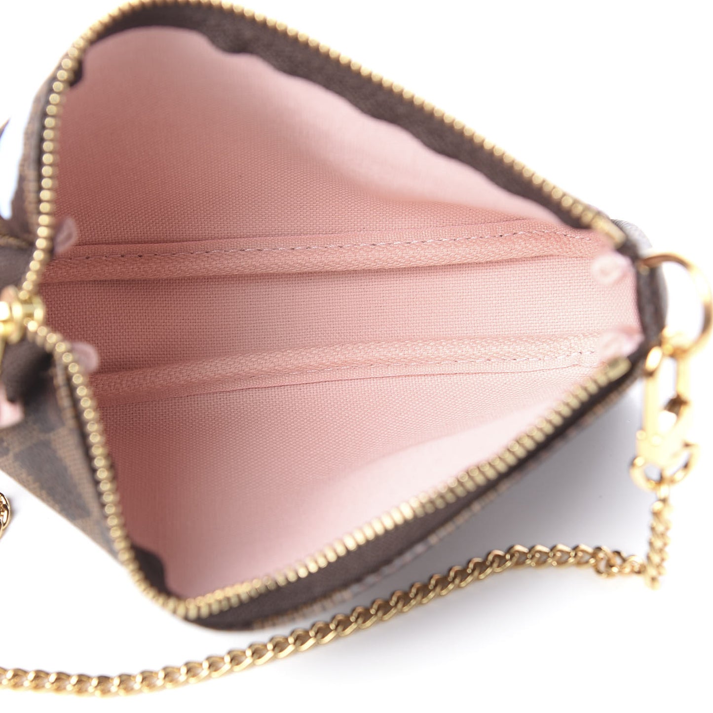Damier Ebene 2020 Christmas Animation Big Wheel Mini Pochette Accessories Rose Ballerine