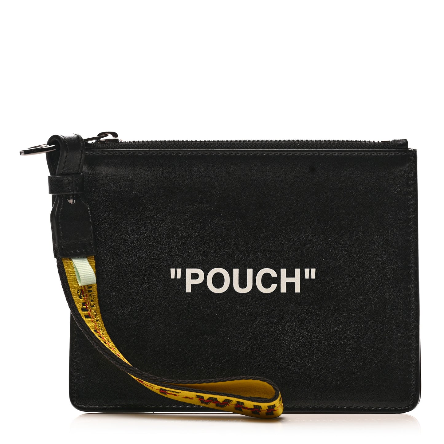 Calfskin Double Flat Pouch Black