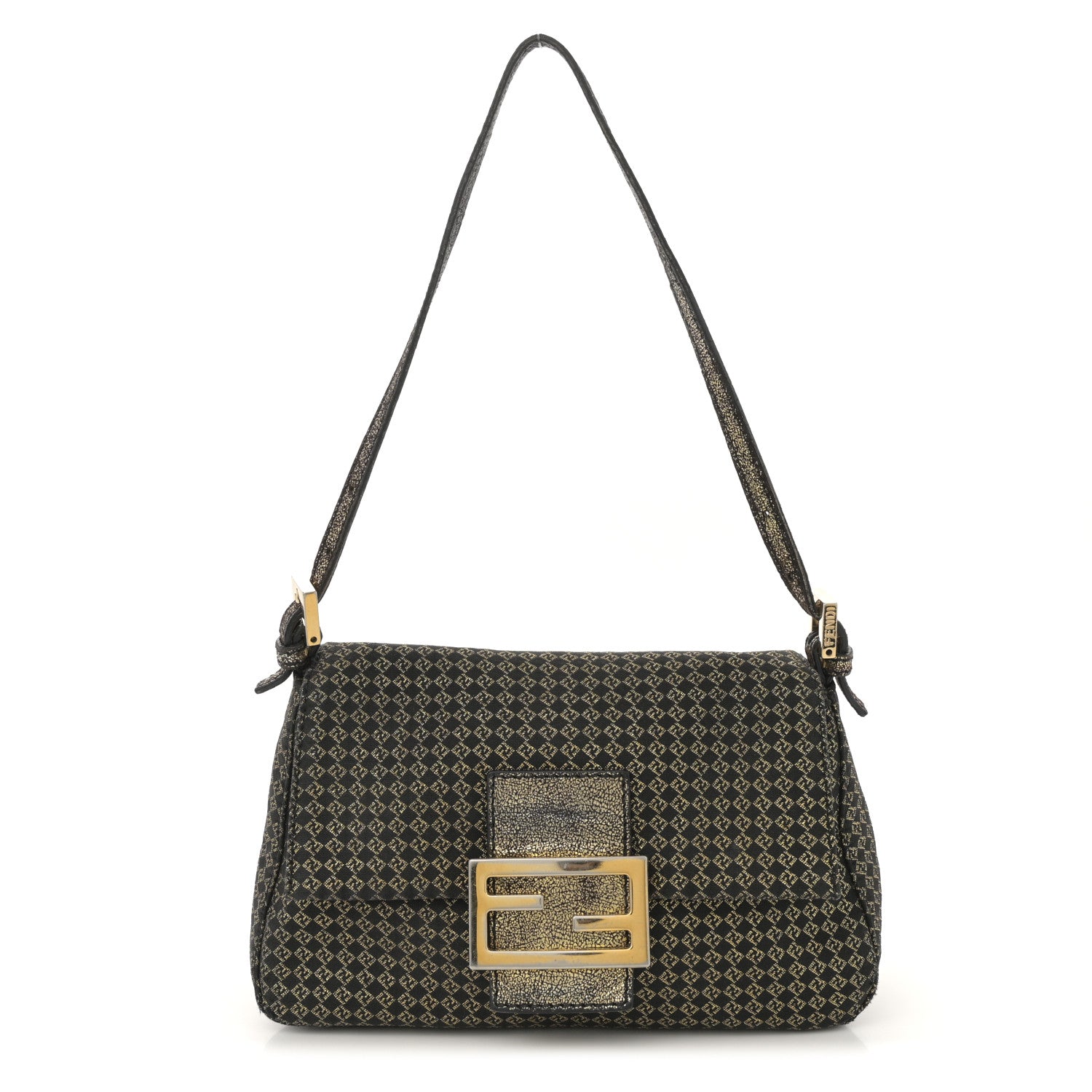 Fendi Micro Zucchino Forever Mini Mama Baguette Black Gold Fendi Micro Zucchino Forever Mini Mama Baguette Black Gold