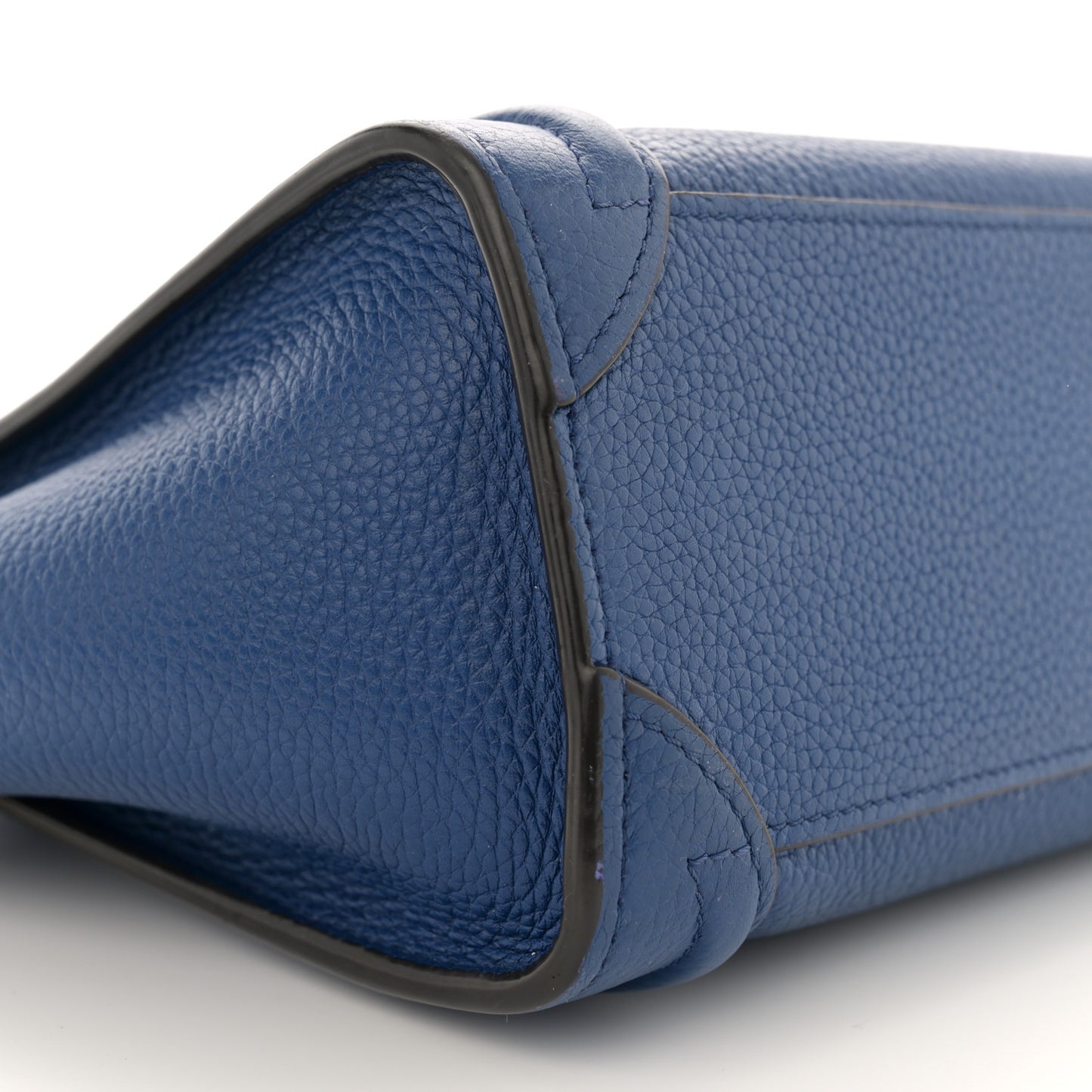 Drummed Calfskin Nano Luggage Indigo