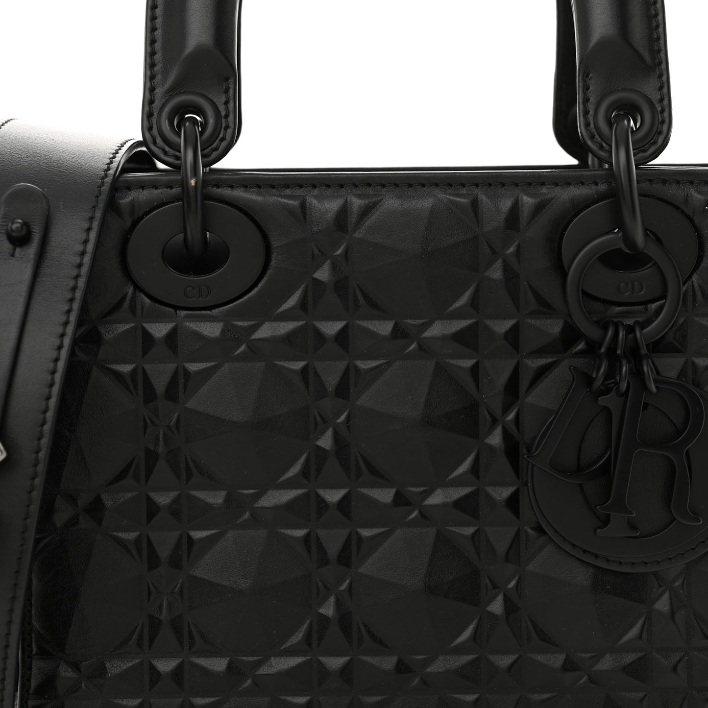 Calfskin Cannage Diamond Small My ABCDior Lady Dior Black