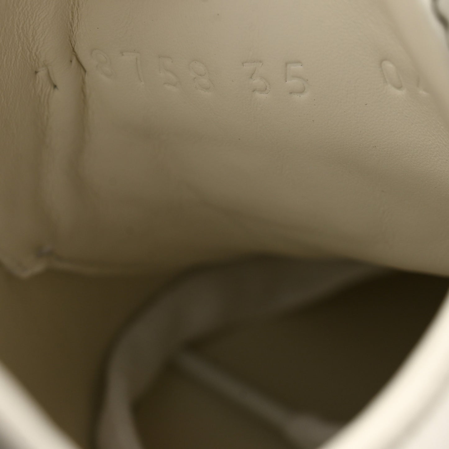 Calfskin Interlocking G Perforated Womens Ace Sneakers 35 White Grey Sky