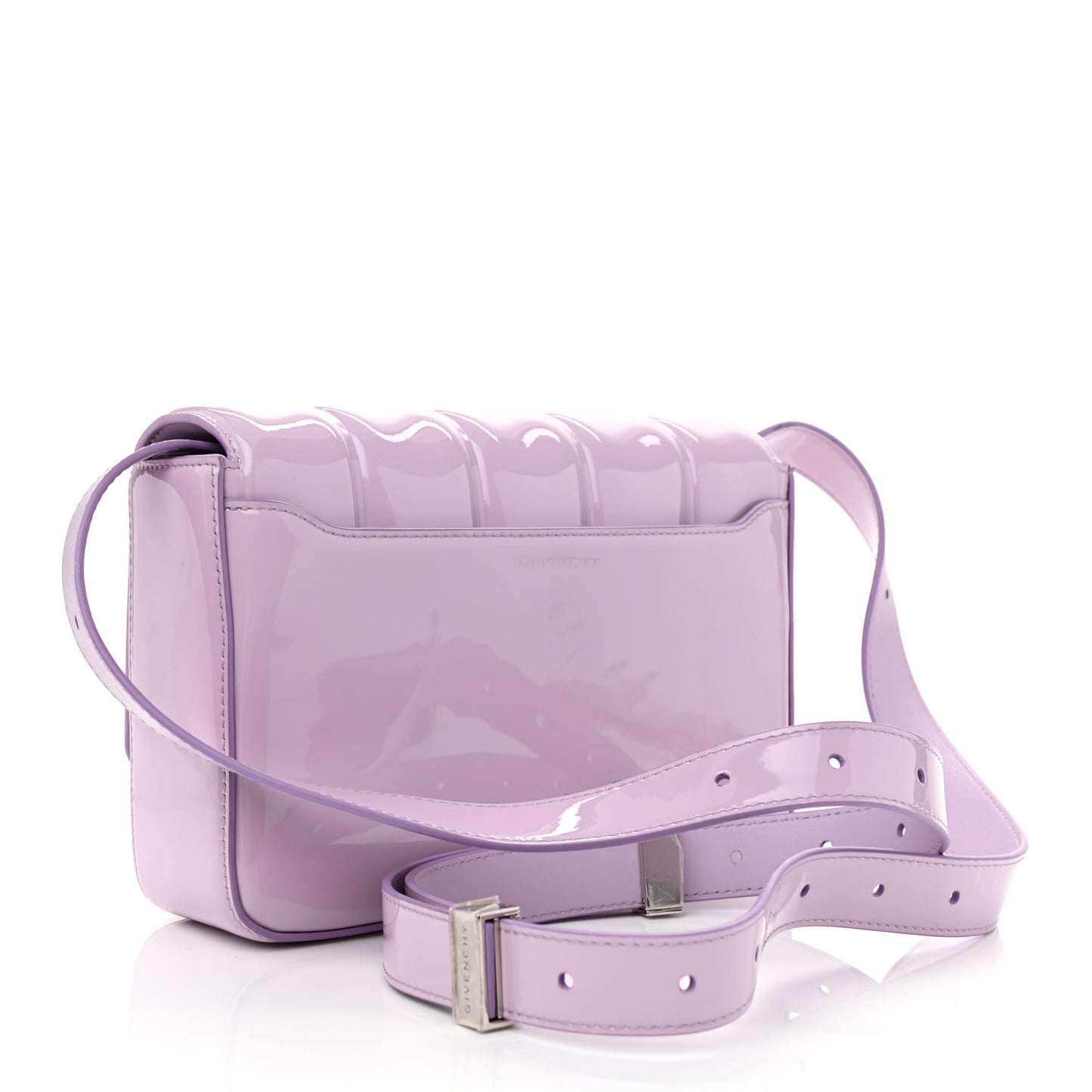 Patent 4G Medium Padded Crossbody Bag Lilac