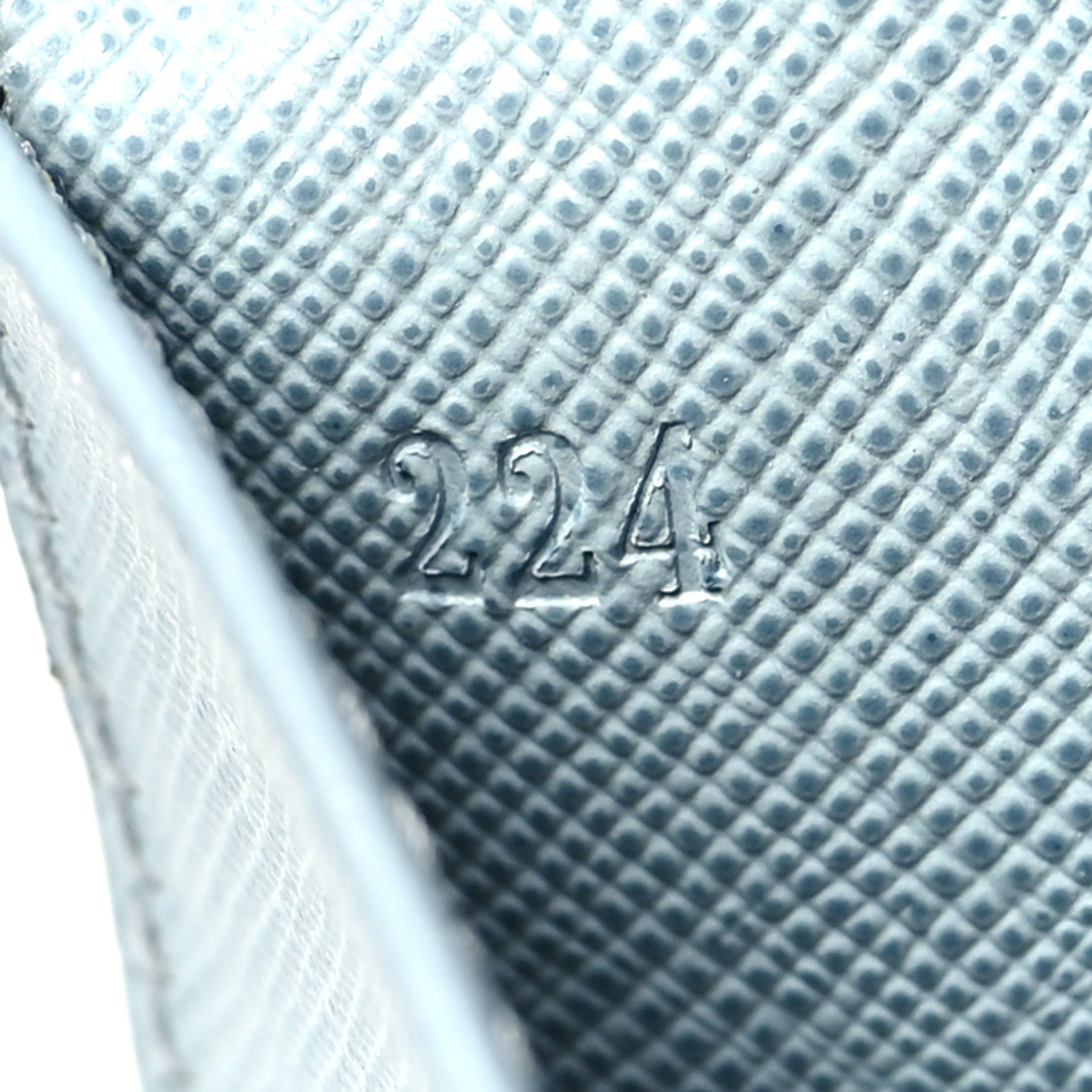 Prada Saffiano Metal Envelope Wallet Cornflower Blue 8 of 12