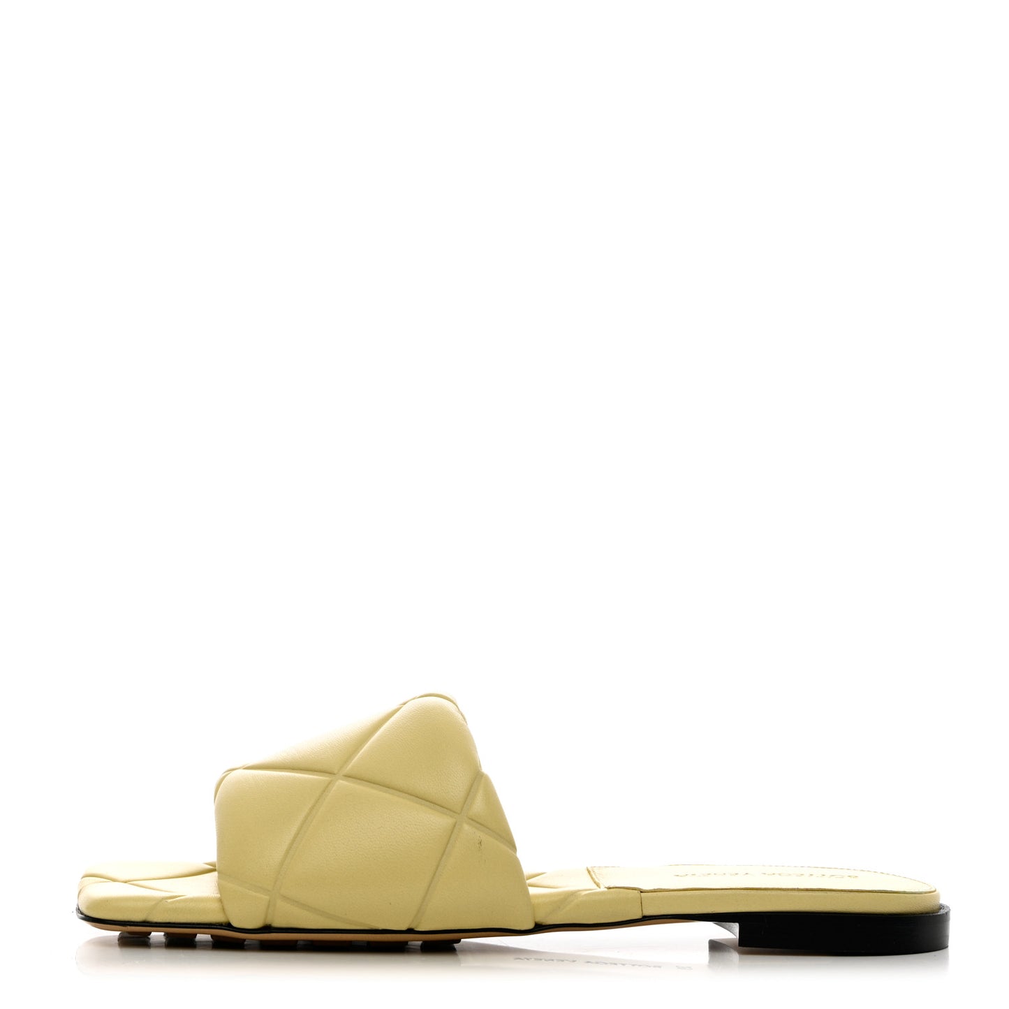 Nappa Quilted Rubber Lido Flat Sandals 39 Moon Beam
