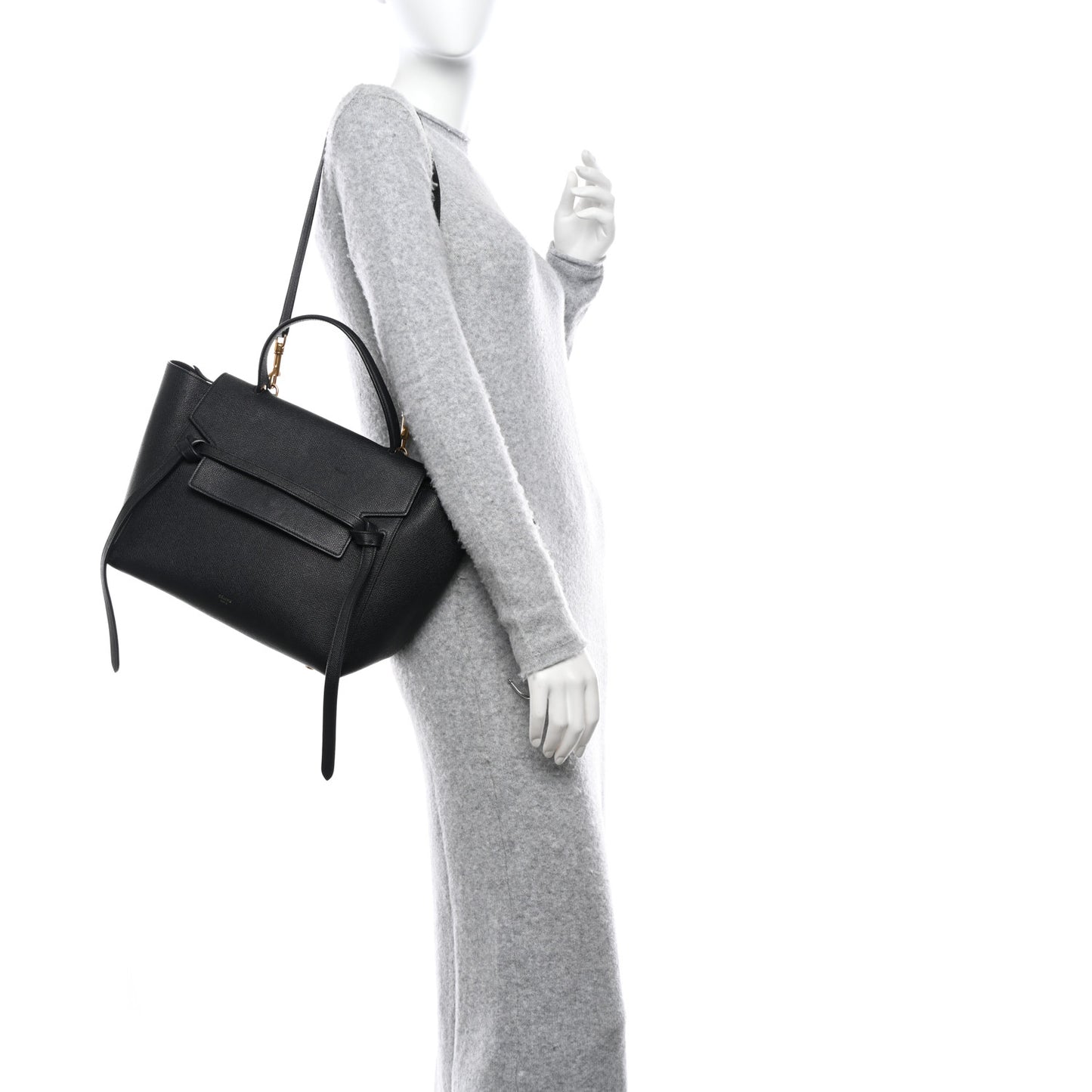 Grained Calfskin Mini Belt Bag Black