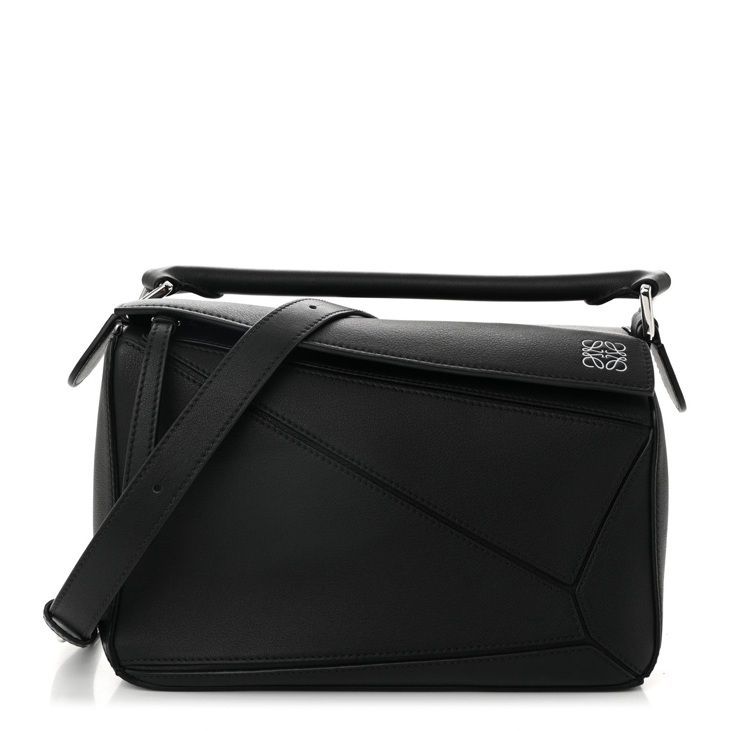 Loewe Calfskin Small Puzzle Bag Black 1 of 9