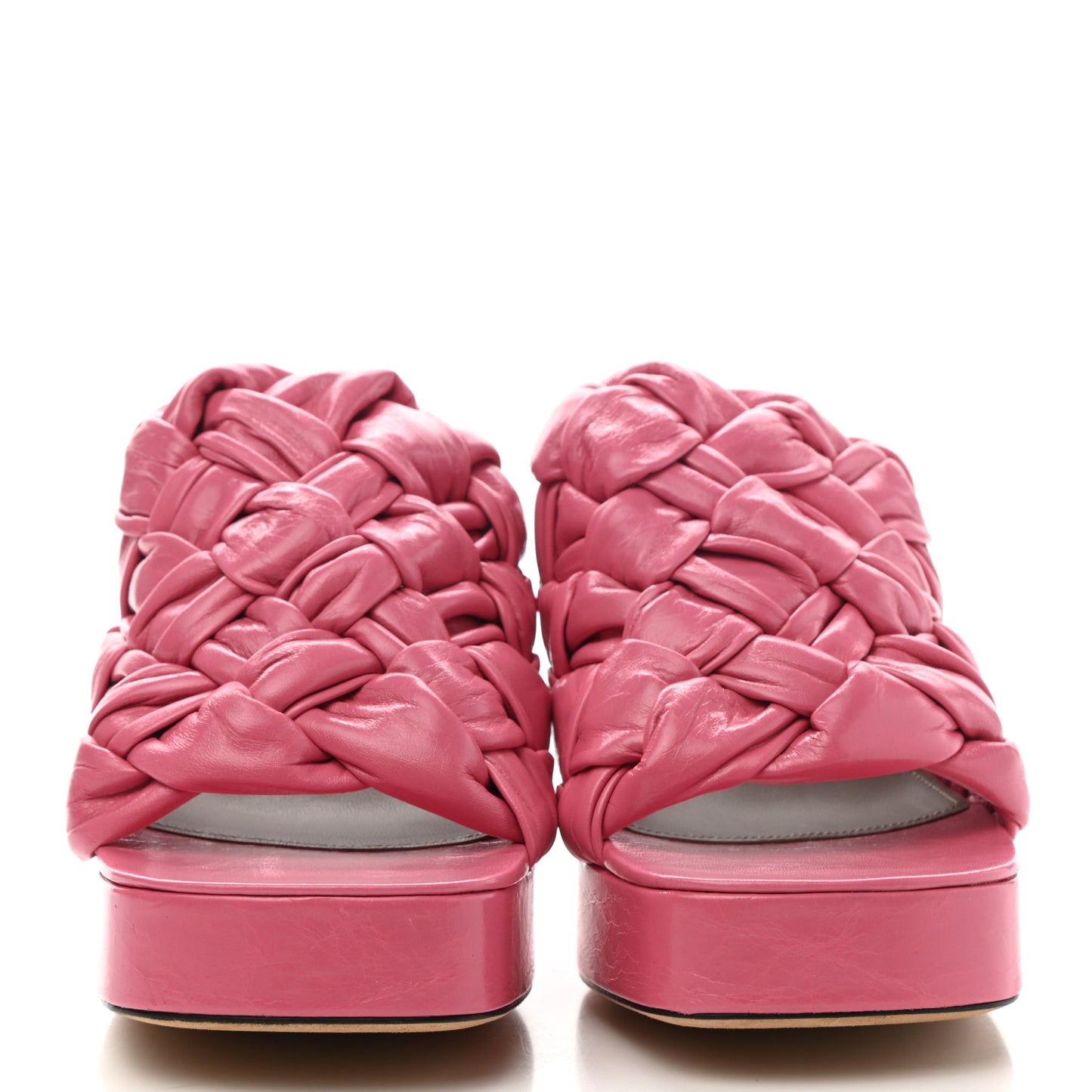 Nappa Intreccio The Board Platform Mule Sandals 40 Pink