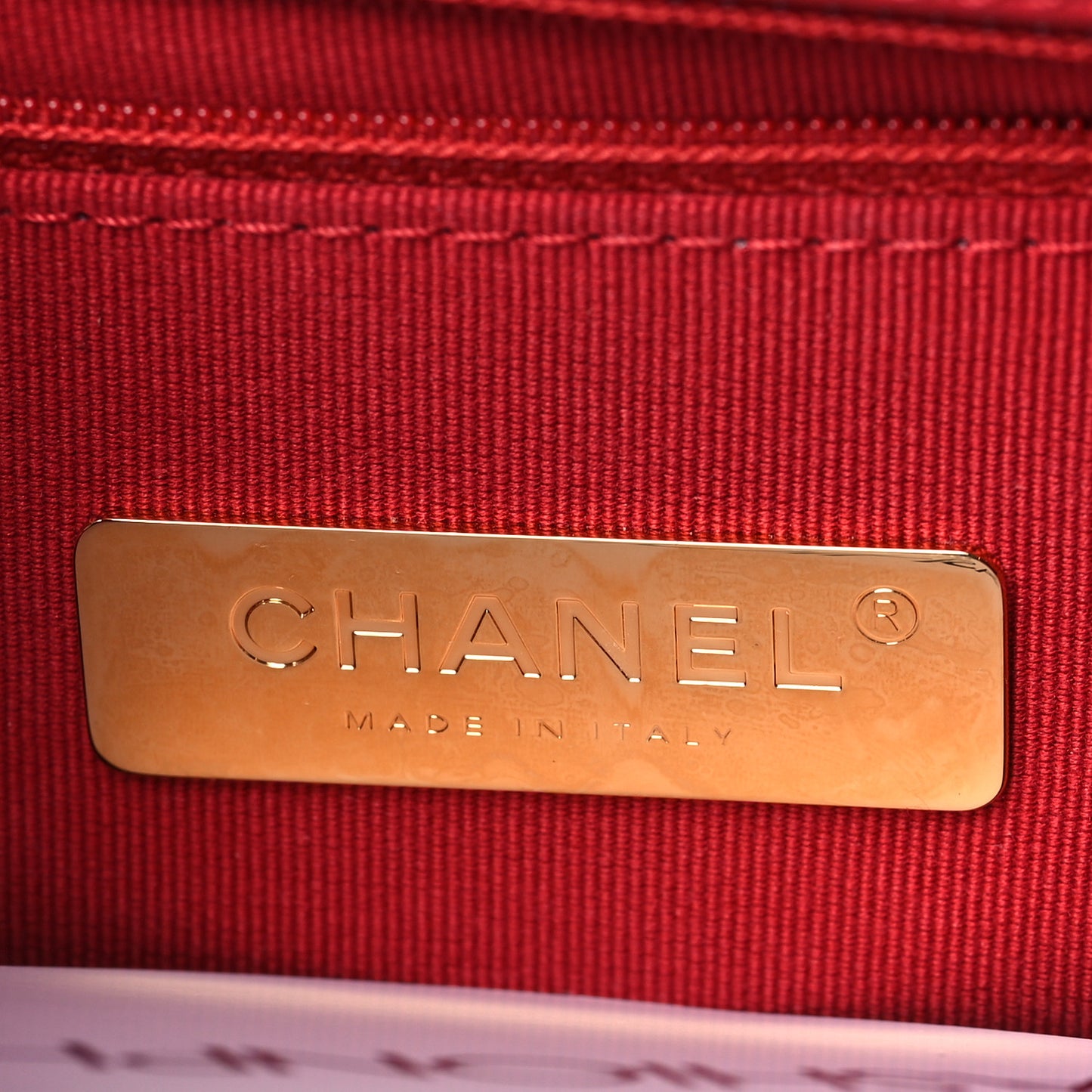 Lambskin Quilted Large Chanel 19 Flap Red