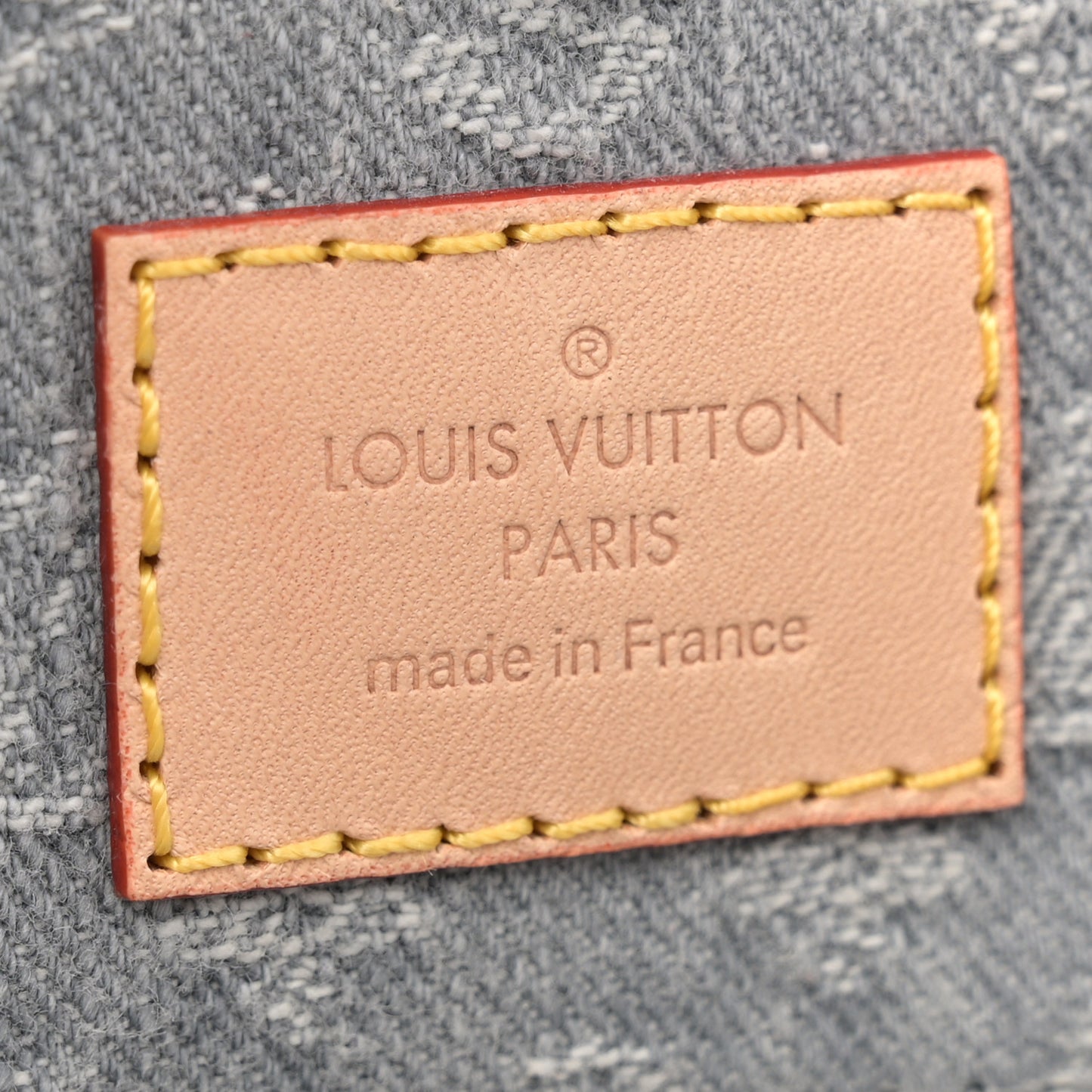 Monogram Denim Onthego MM Washed Gray