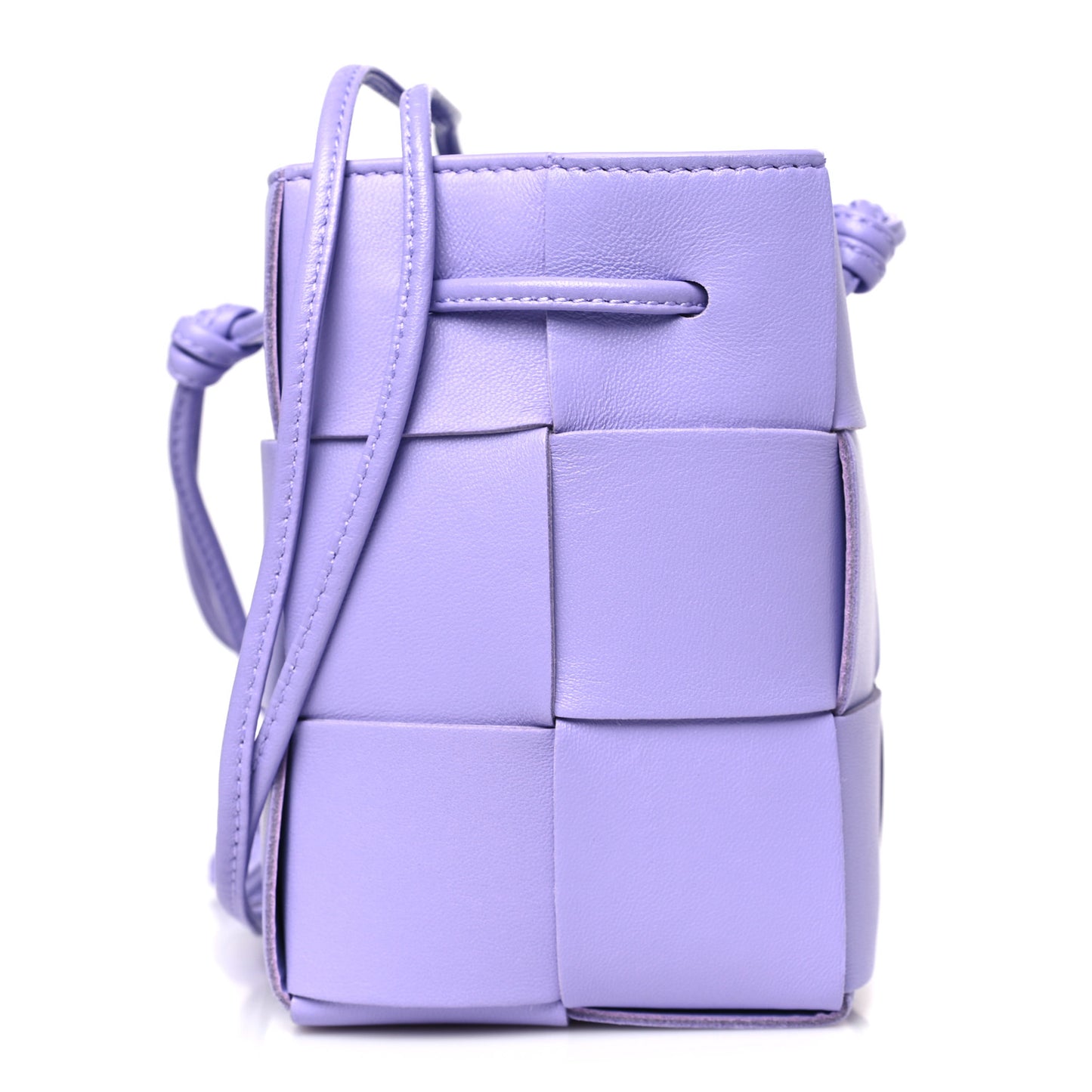 Nappa Maxi Intrecciato Mini Cassette Bucket Bag Wisteria