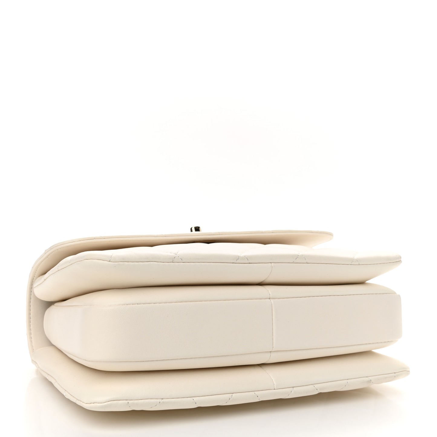 Lambskin Quilted Small Trendy CC Dual Handle Flap Bag White