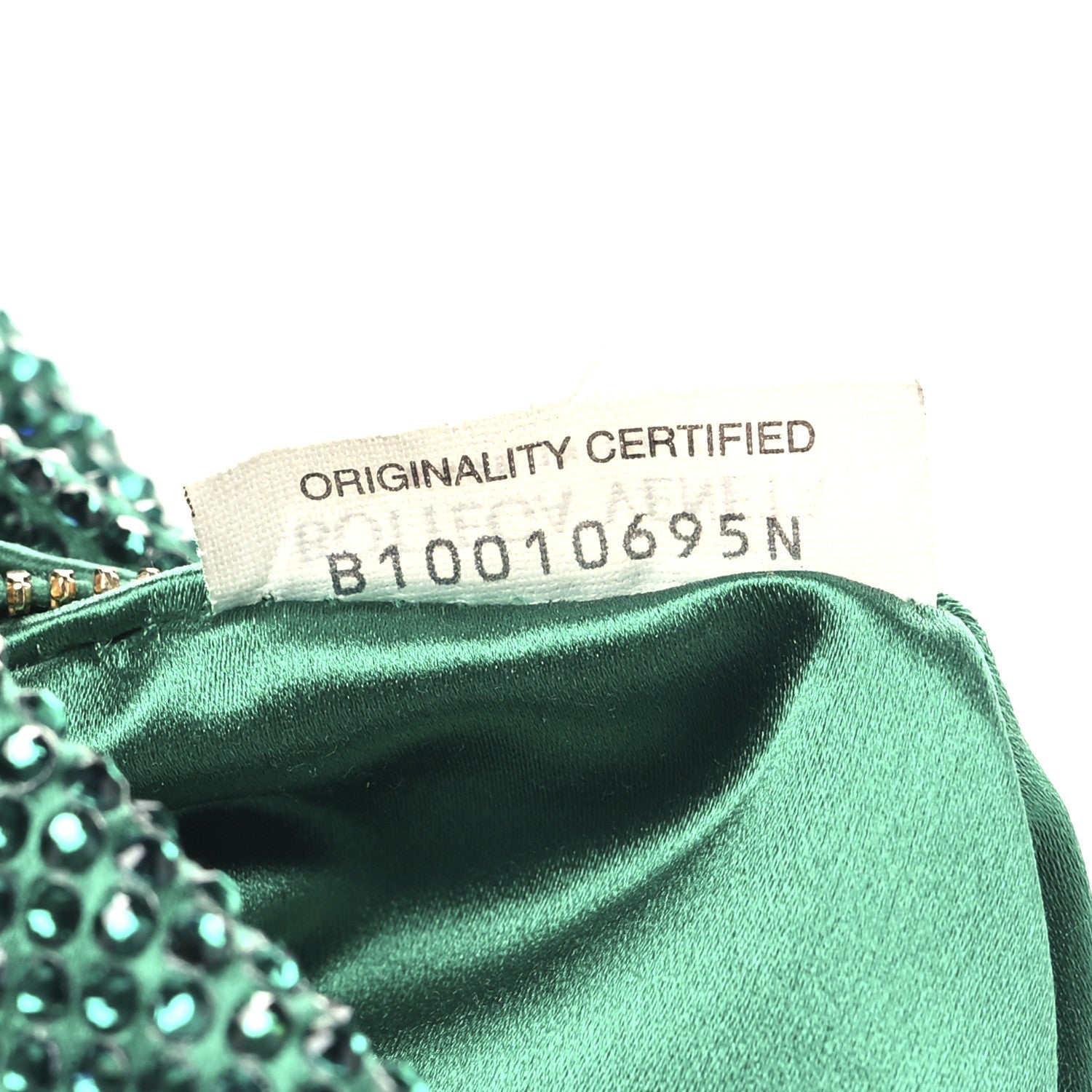 Bottega Veneta Crystal Embellished Satin Mini Hotfix Jodie Emerald 7 of 10