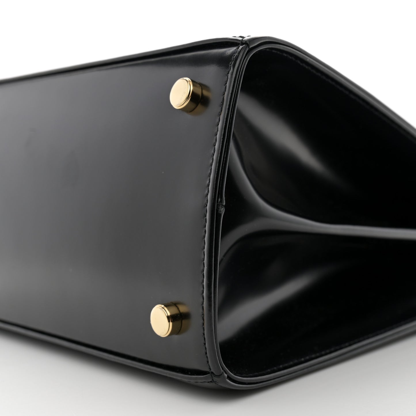 Brushed Off Calfskin Medium Iconic Top Handle Black