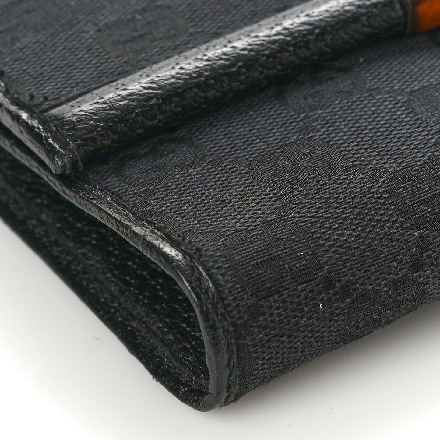 Monogram Bamboo Bar Clutch Black