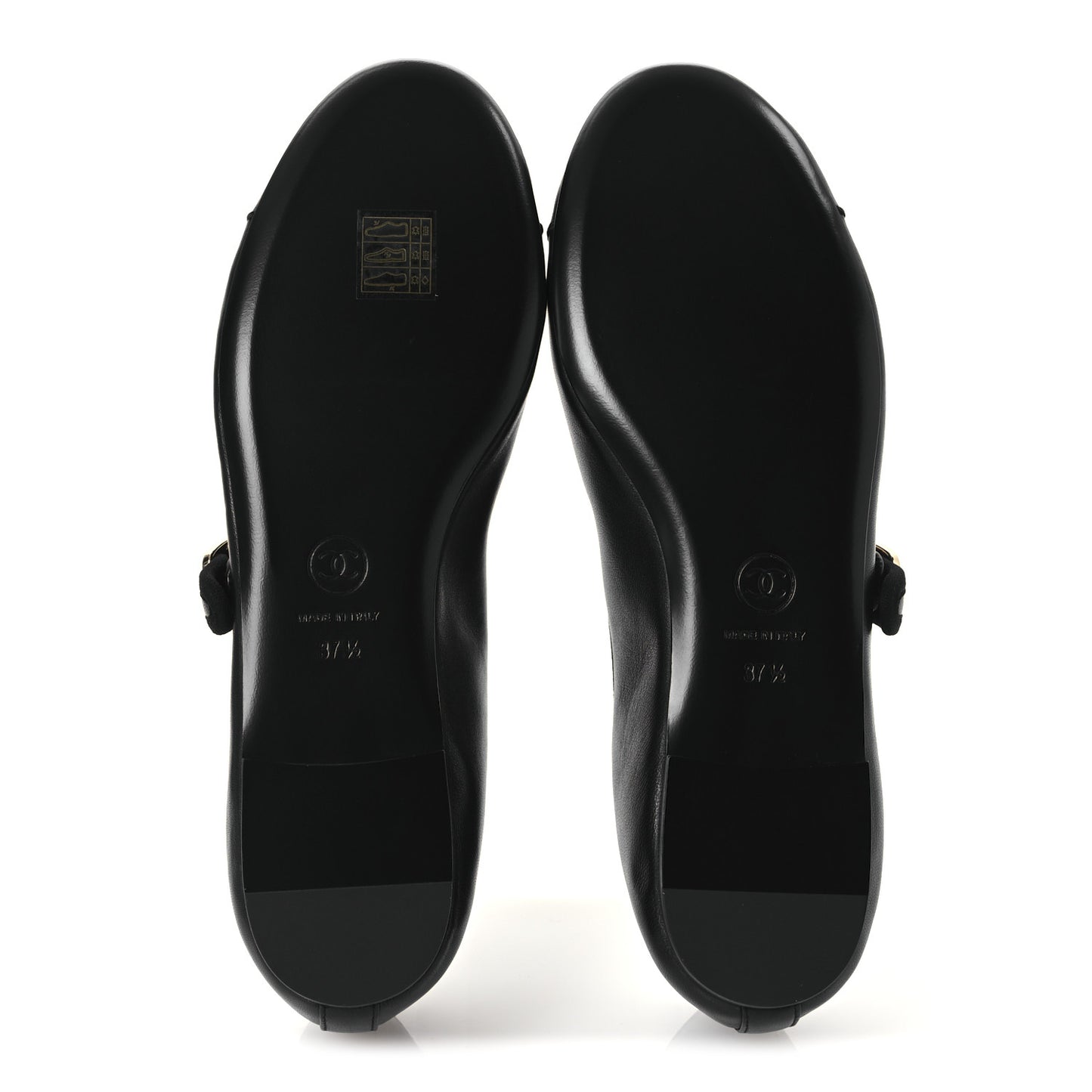Lambskin Mary Jane Flats 37.5 Black
