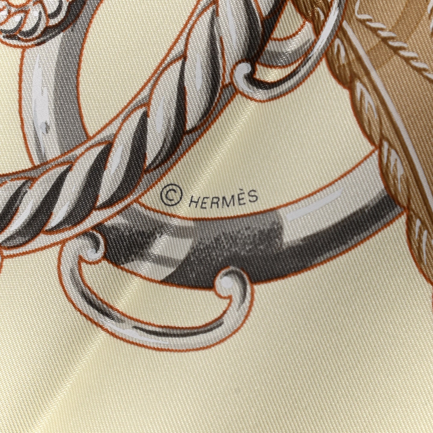 Silk Lift Profile Scarf 90 Creme Beige Gris