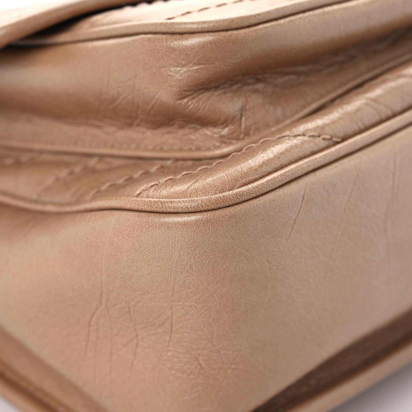 Crinkled Calfskin Matelasse Monogram Medium Niki Chain Satchel Dark Toffee
