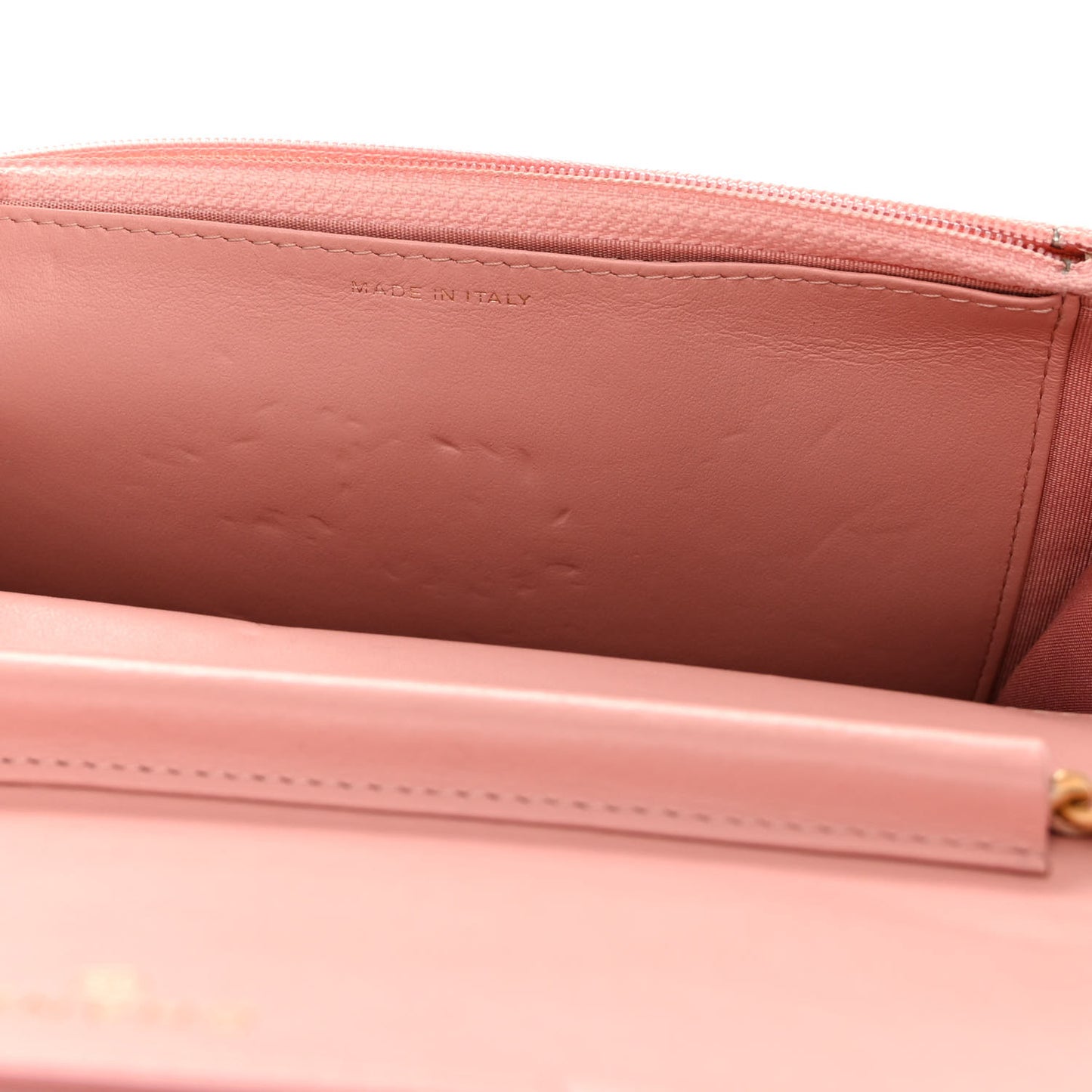 Caviar Quilted Boy Wallet On Chain WOC Pink