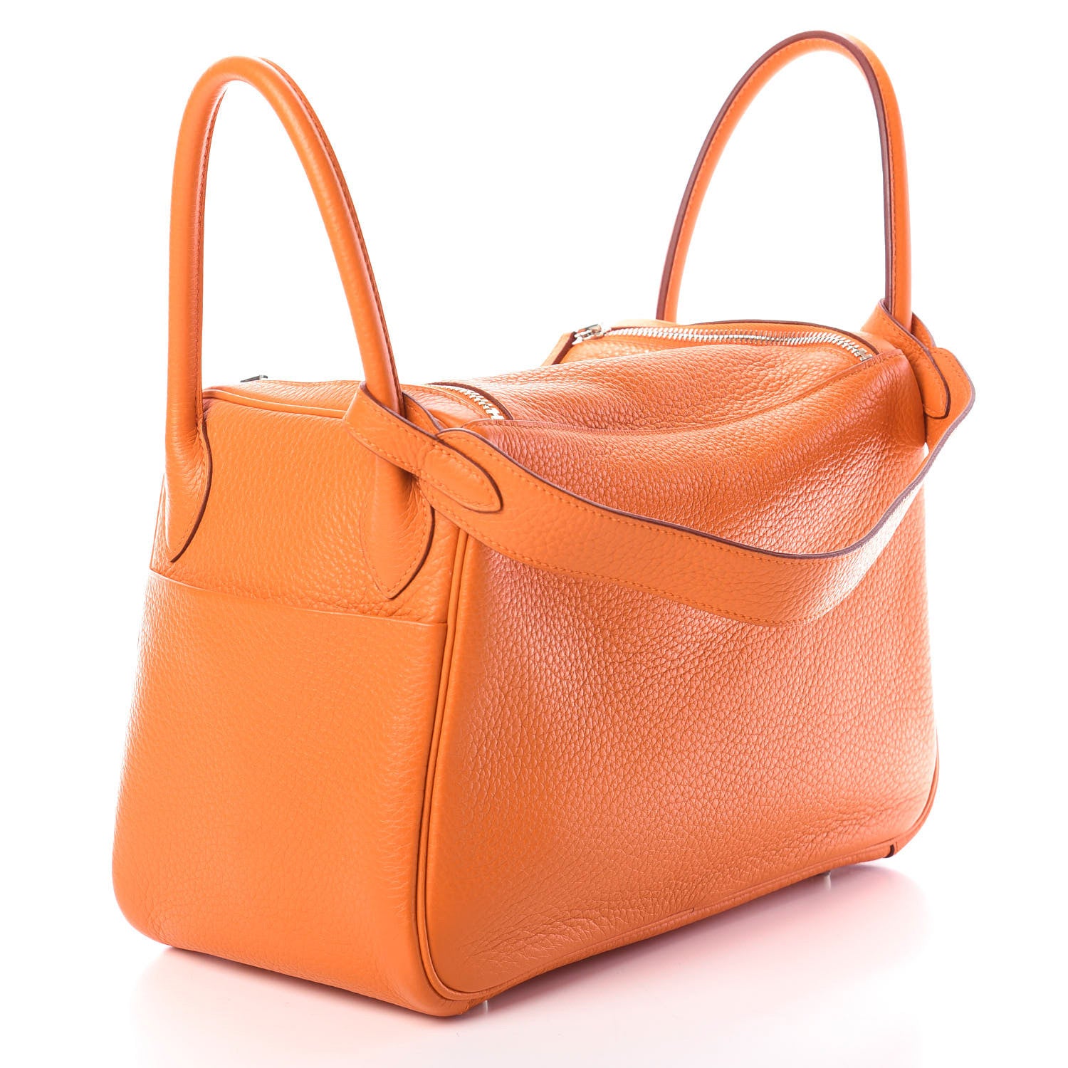 Hermes Taurillon Clemence Lindy 30 Orange 3 of 9