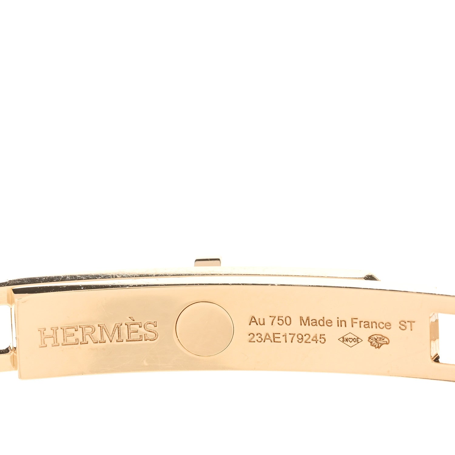 Hermes 18K Yellow Gold Diamond Pave PM Kelly Chaine Bracelet ST 3 of 4