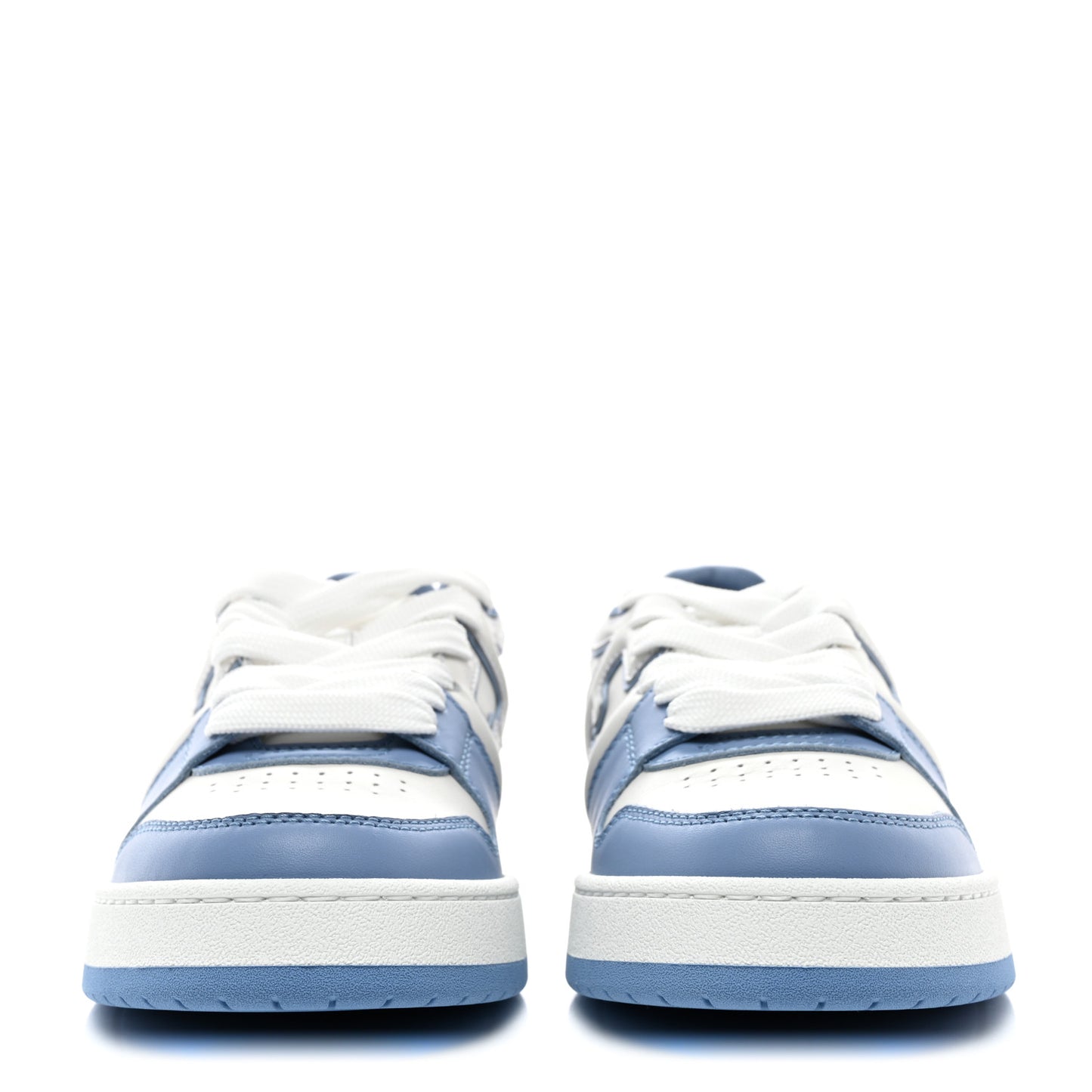 Calfskin Vitello Fendi Match Low Top Sneakers 39.5 Sky White