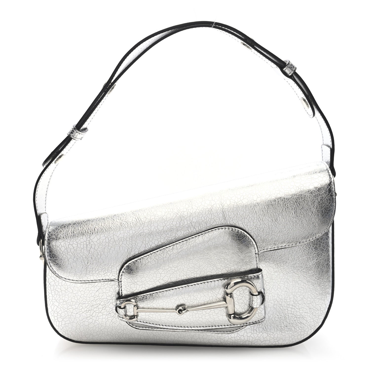 Gucci Metallic Calfskin Small Horsebit 1955 Asymmetric Shoulder