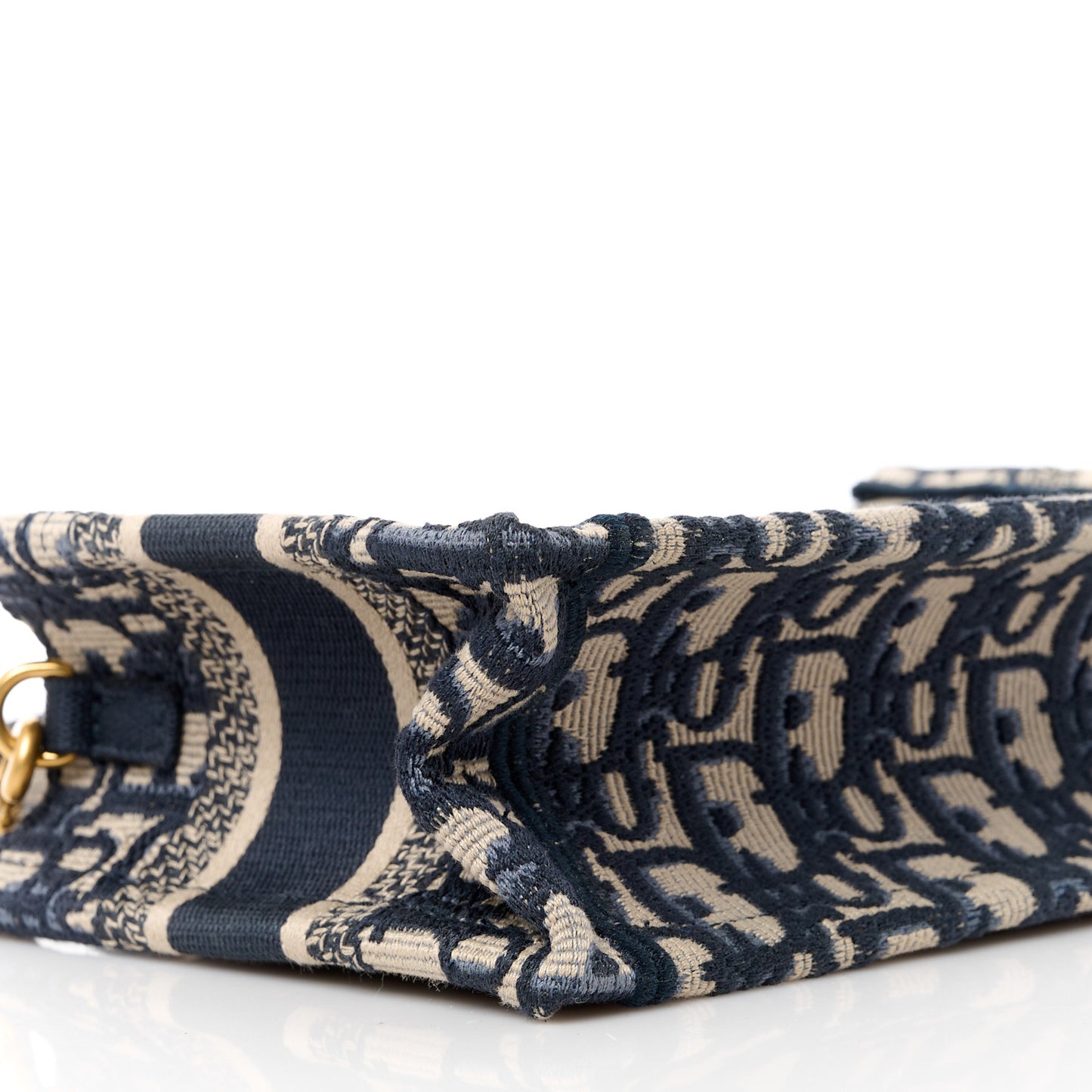 Oblique Mini Book Tote With Strap Blue Multicolor