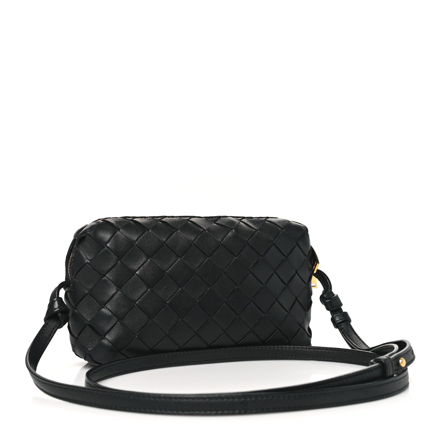 Nappa Intrecciato Nodini Mini Crossbody Black