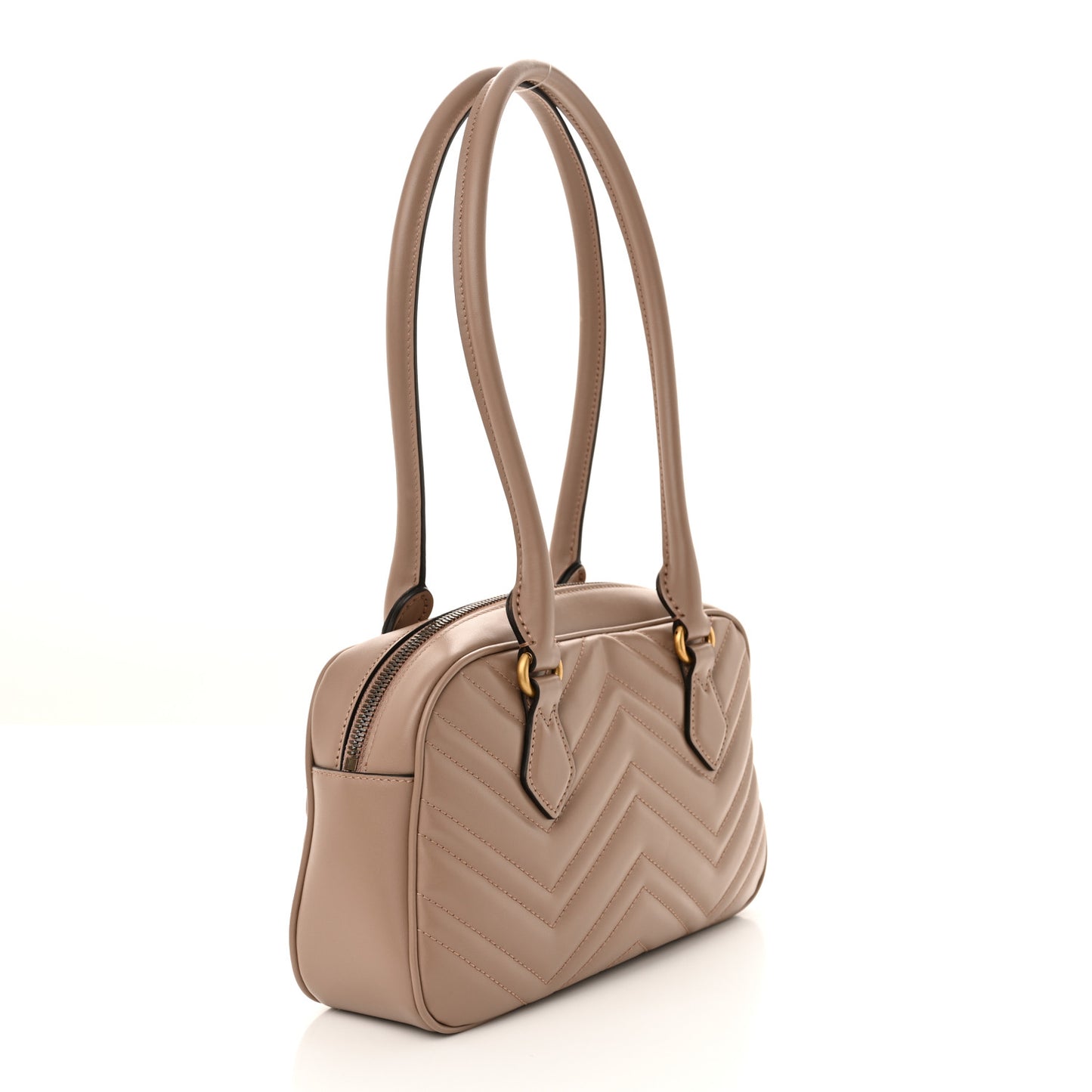 Calfskin Matelasse Medium GG Marmont East West Shoulder Bag Porcelain Rose
