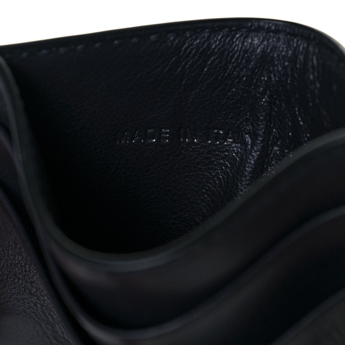 Calfskin Oblique Card Holder Blue