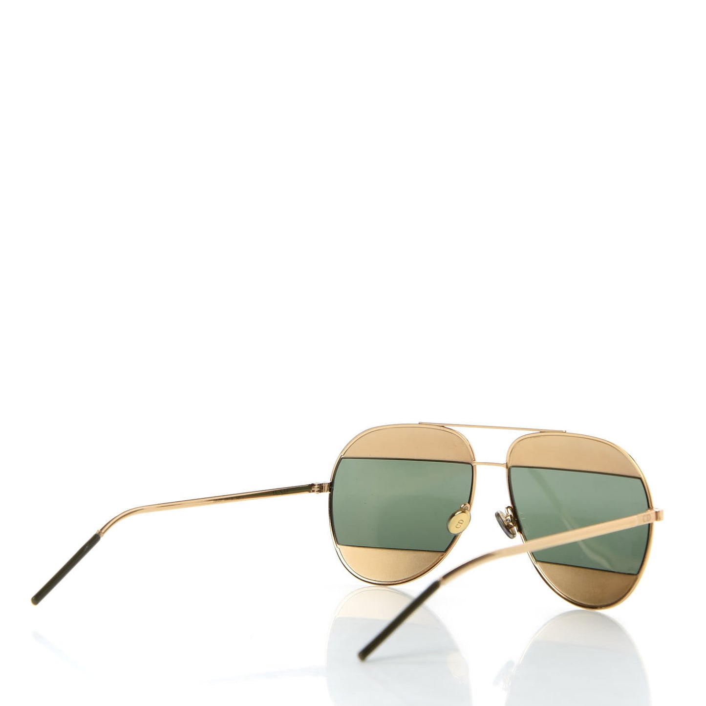 Metal Split 1 Aviator Sunglasses Gold