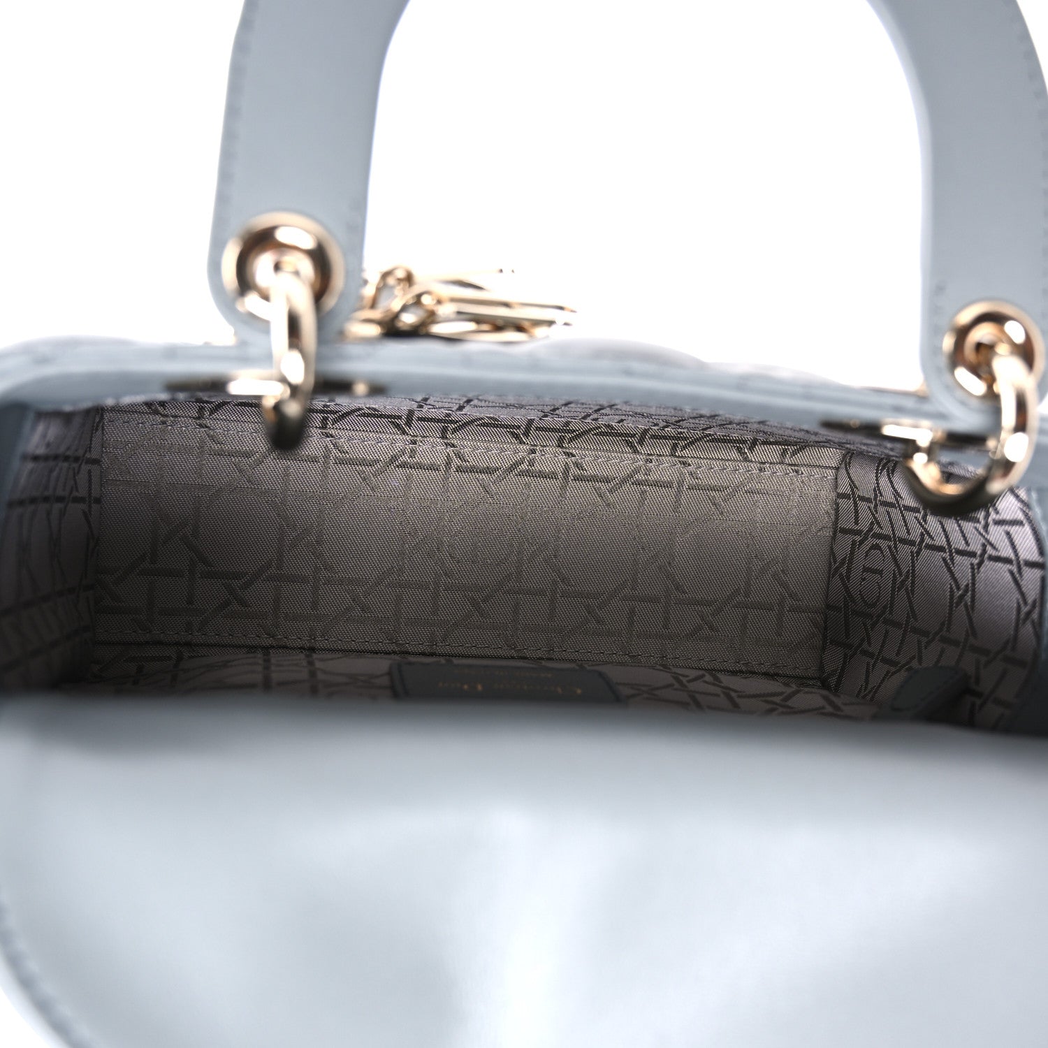 Christian Dior Lambskin Cannage Small My ABCDior Lady Dior Grey 5 of 11
