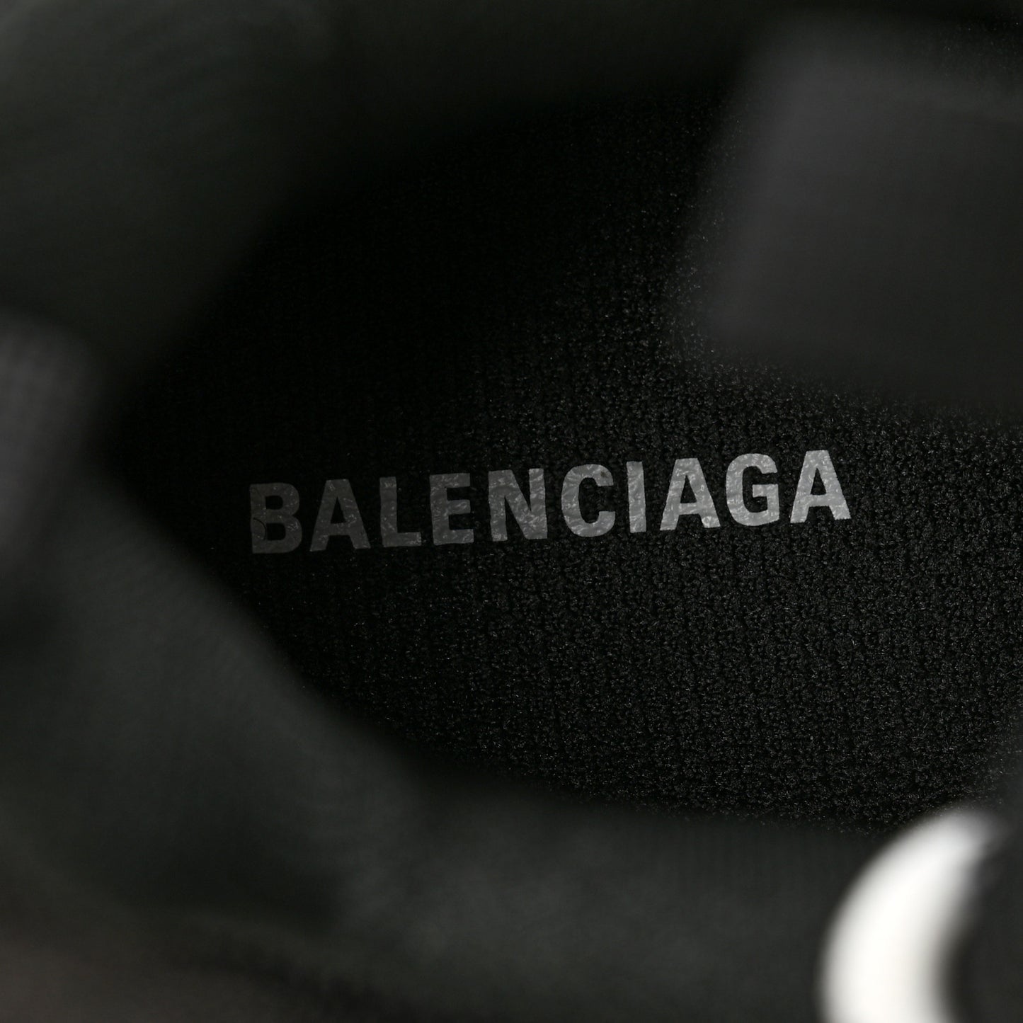 Fabric Mesh Womens Triple S Sneakers 37 Black