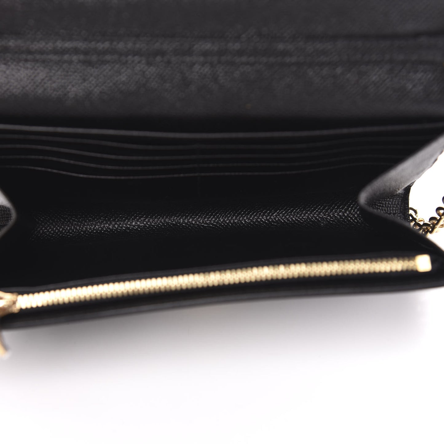 Dauphine Stampa Crystal Small Roses Wallet On Chain Black