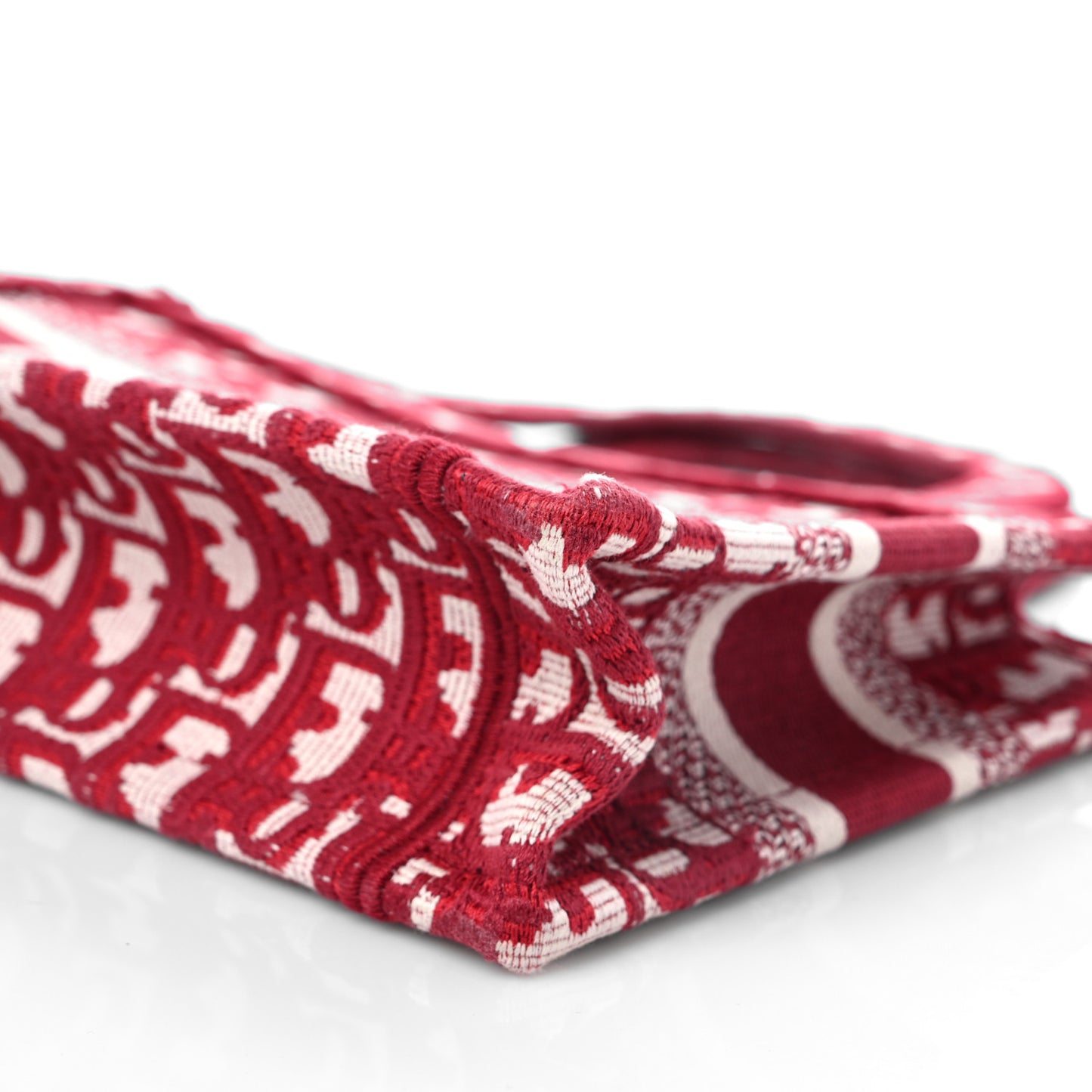 Oblique Mini Book Tote Red Multicolor
