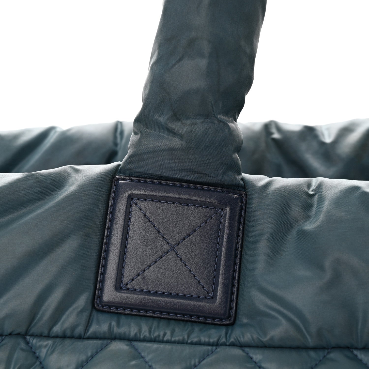 Chanel Nylon Quilted Large Coco Cocoon Tote Blue 11 of 13