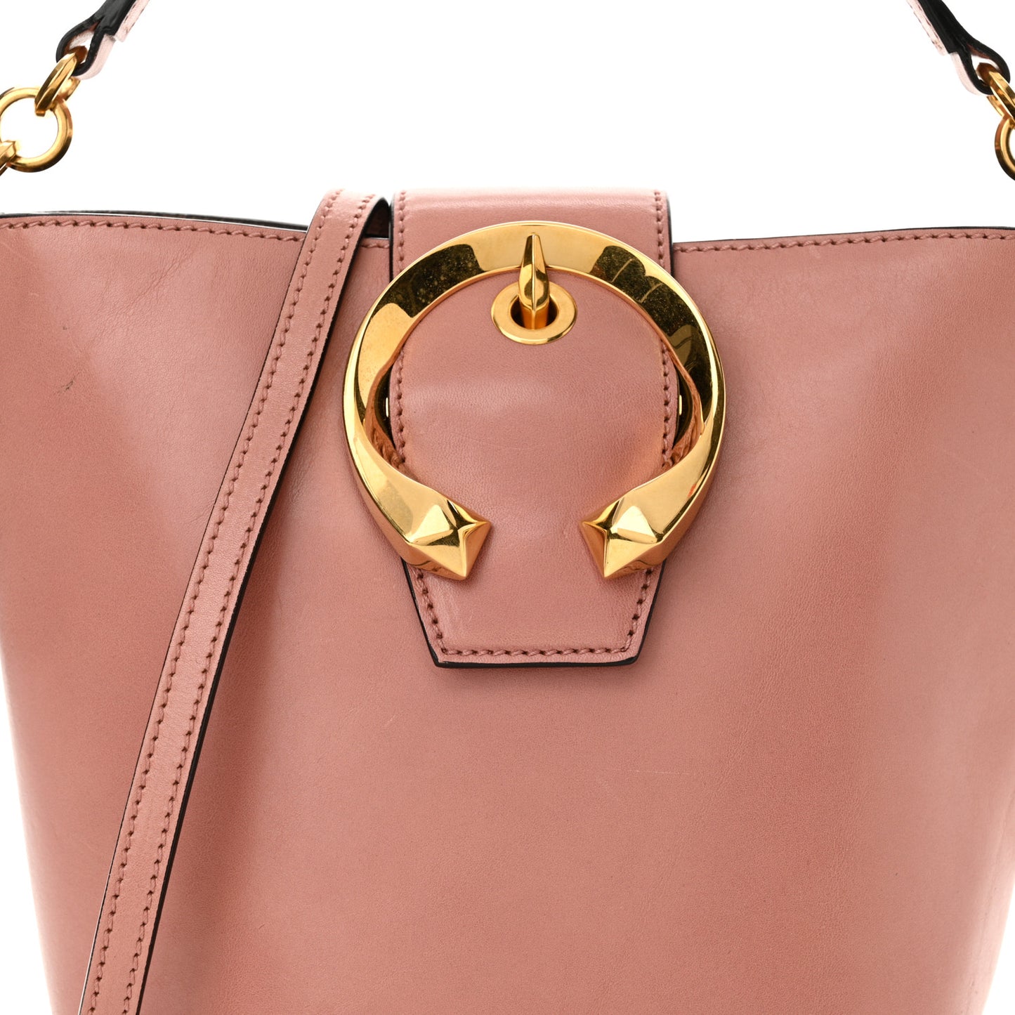 Calfskin Madeline Bucket Bag Blush