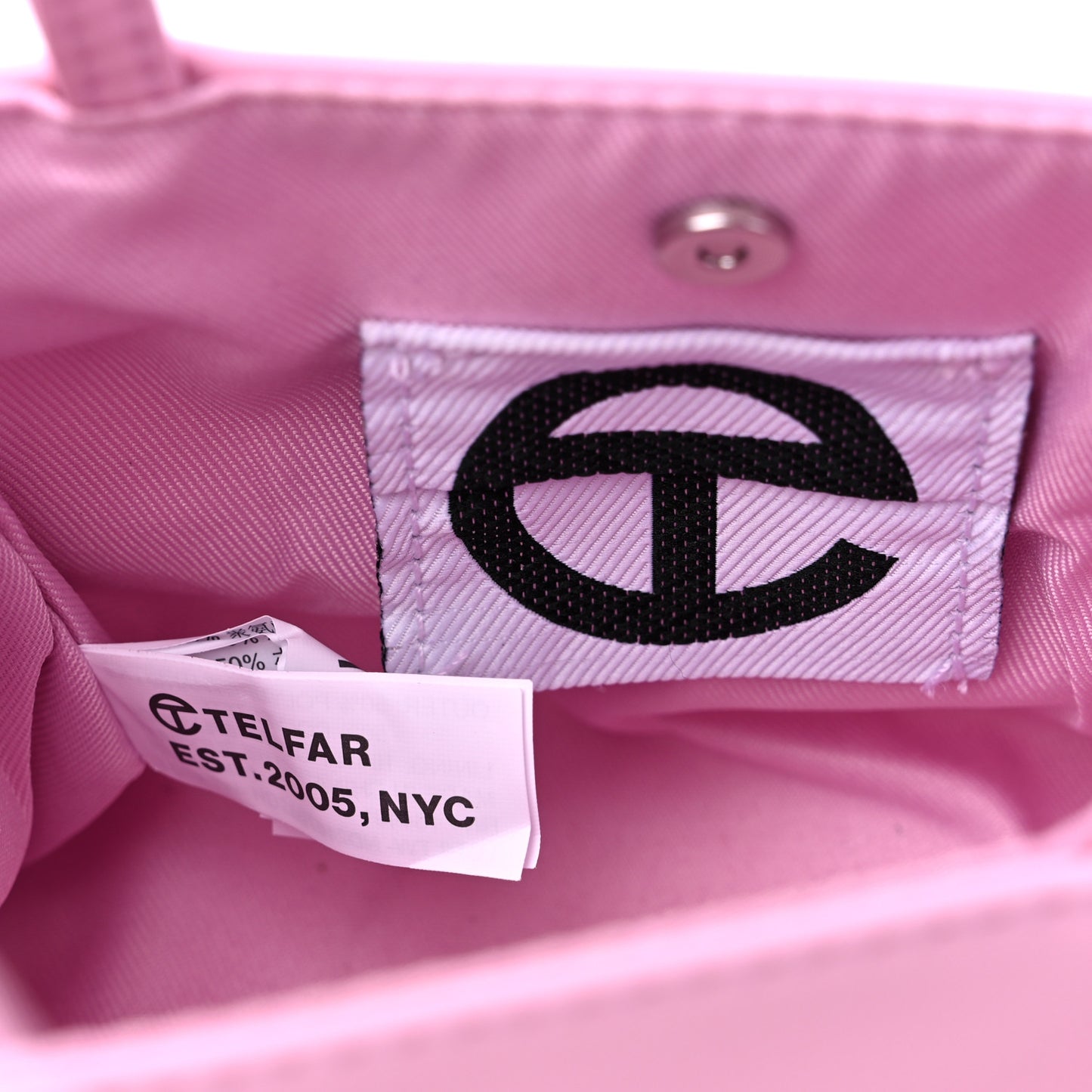 Vegan Leather Small Shopping Bag Bubblegum
