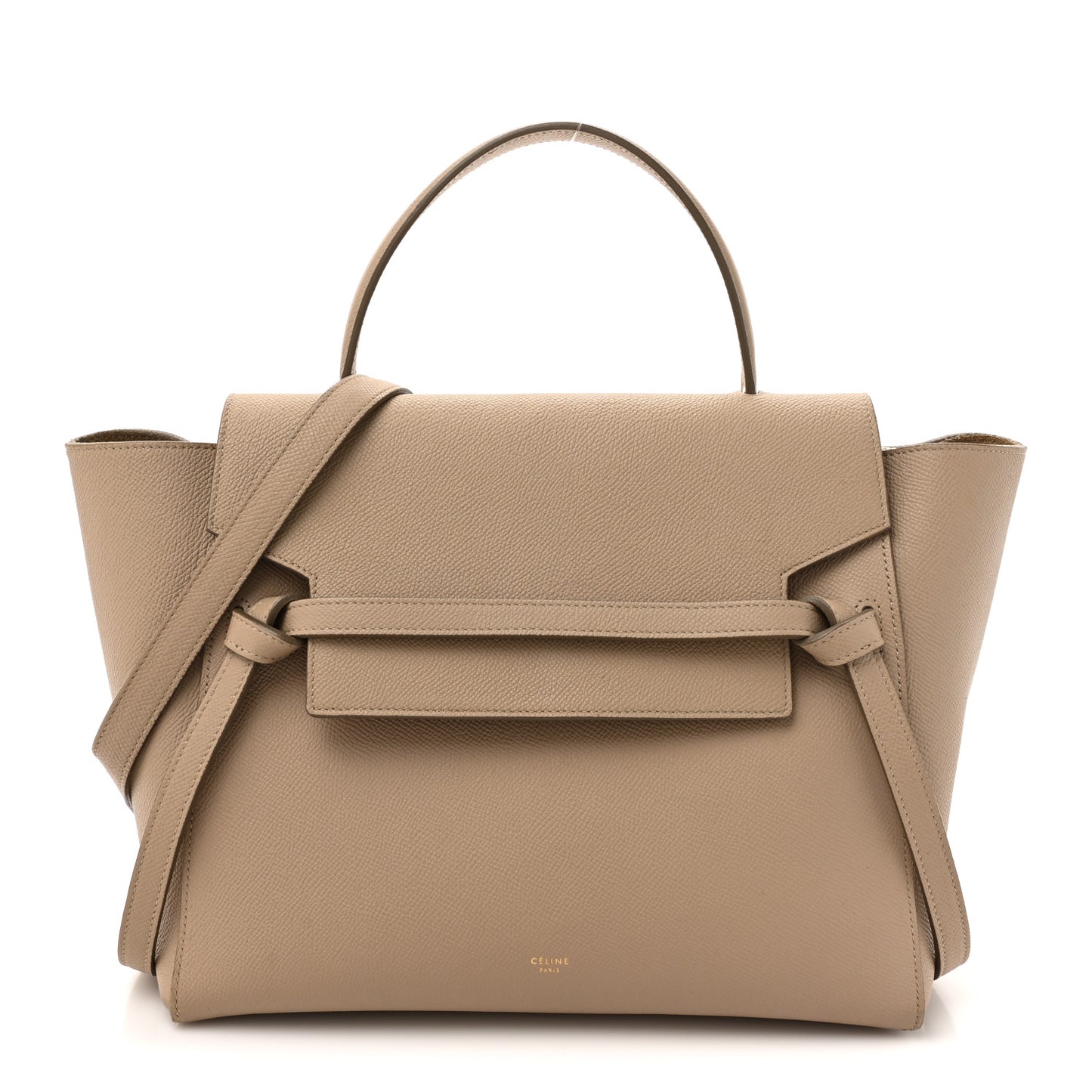 Grained Calfskin Mini Belt Bag Light Taupe
