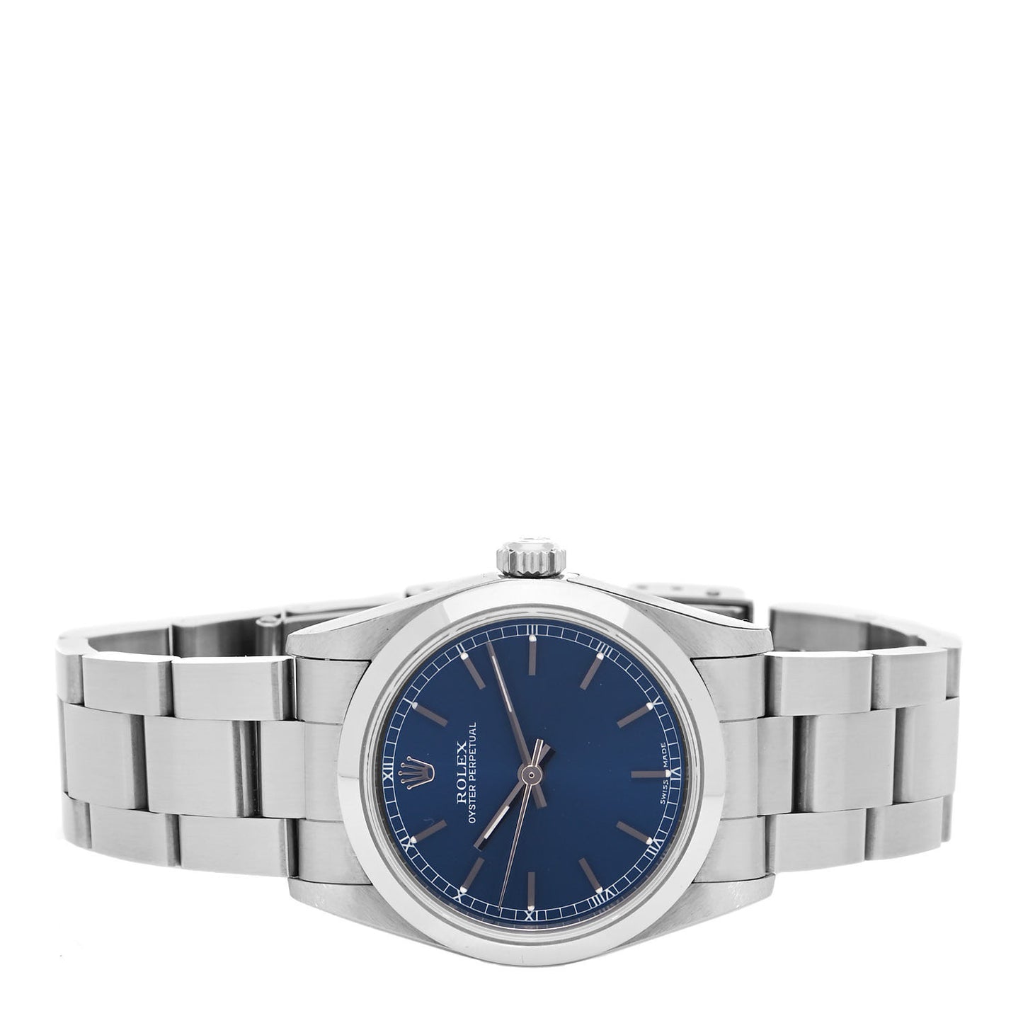Stainless Steel 31mm Oyster Perpetual Watch Blue 77080