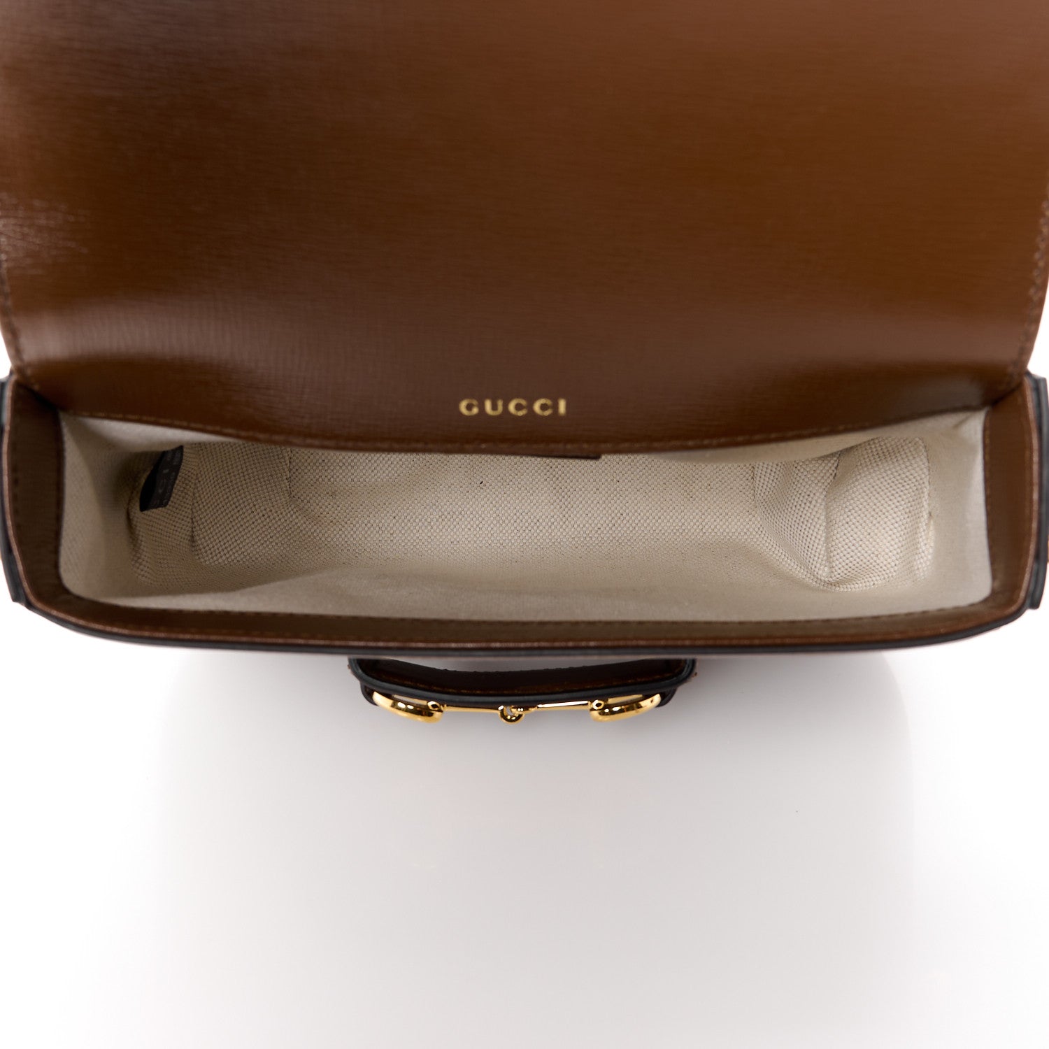 Gucci GG Supreme Monogram Web Mini Horsebit 1955 Shoulder Bag Beige Brown Sugar 5 of 13