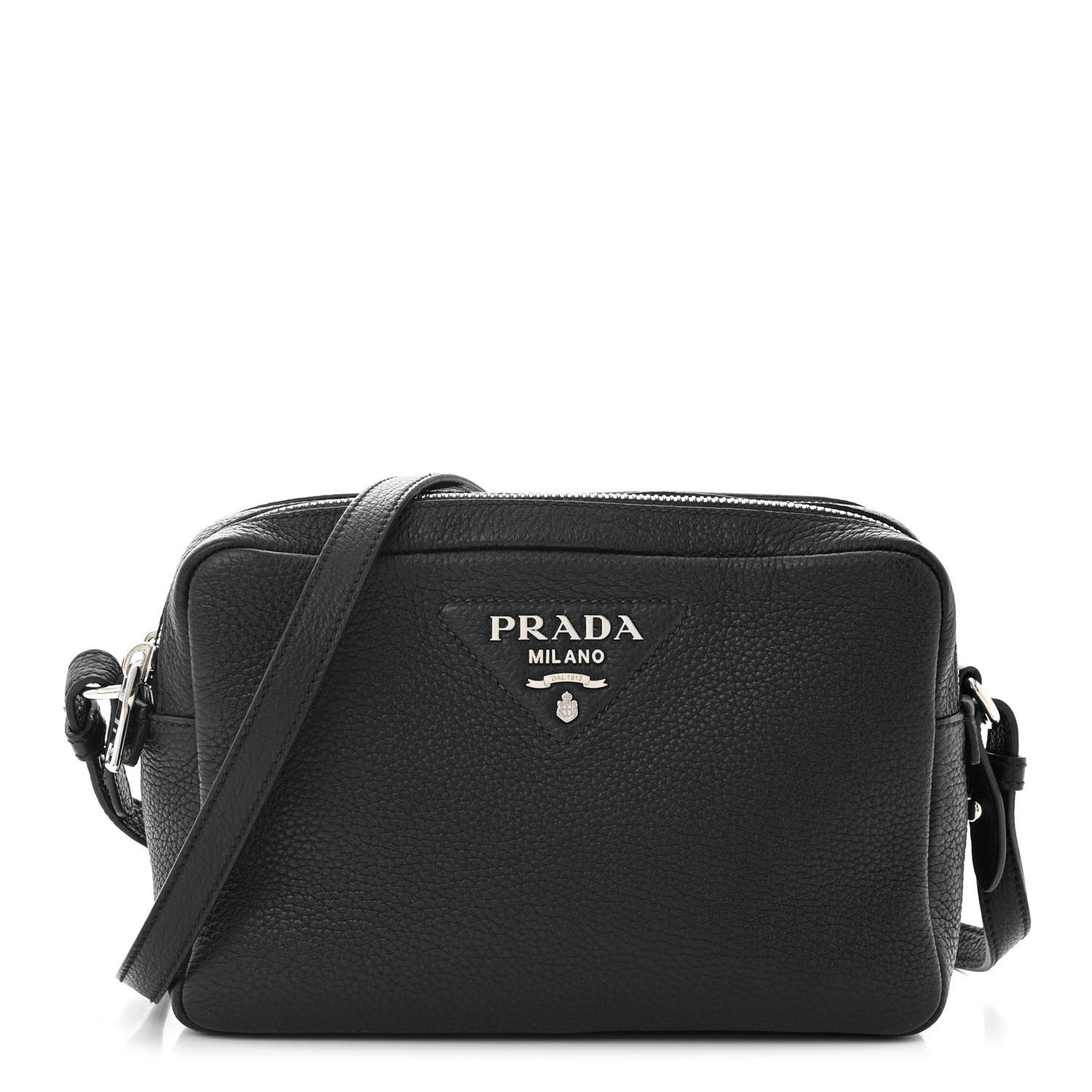 Vitello Daino Soft Camera Crossbody Black