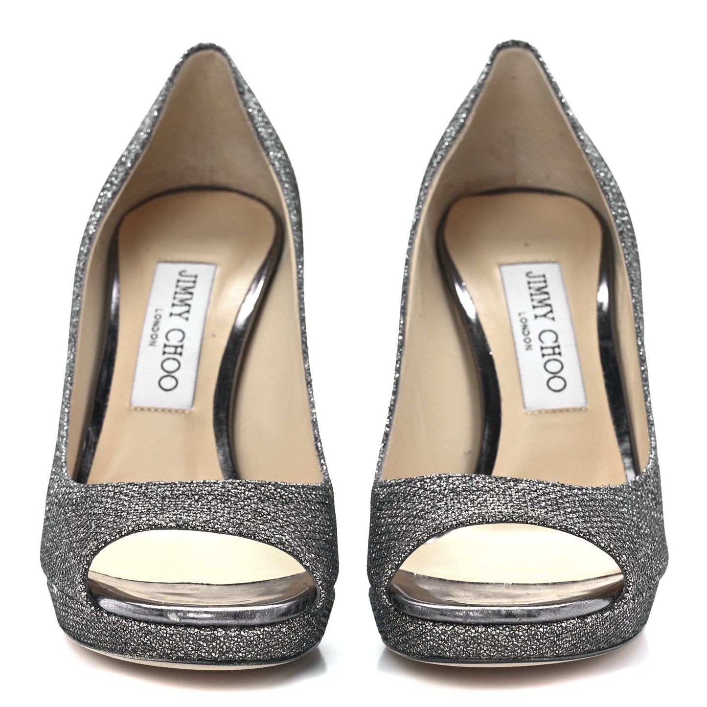 Glitter Luna 100 Peep Toe Pumps 37.5 Anthracite