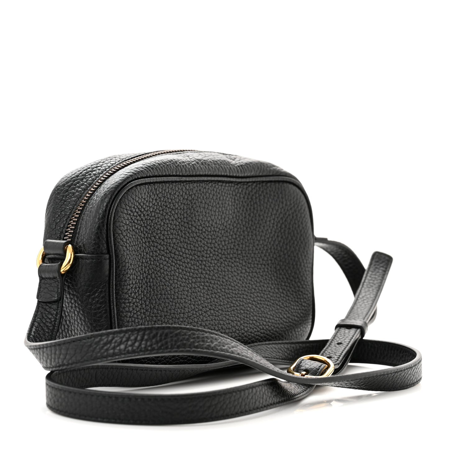 Pebbled Calfskin Mini Soho Disco Bag Black