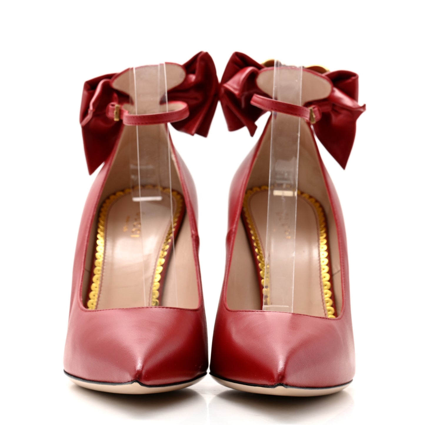 Nappa Queen Margaret Pumps 39.5 Hibiscus Red