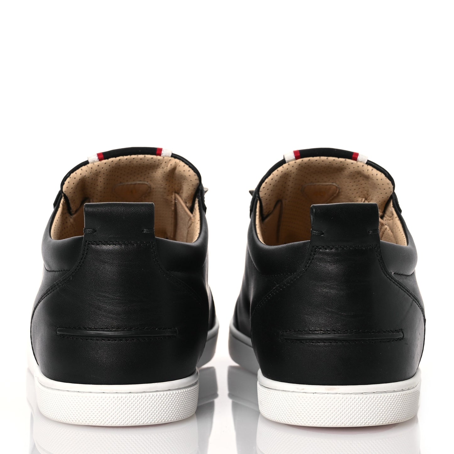 Calfskin Mens Fique A Vontade Flat Sneakers 46 Black