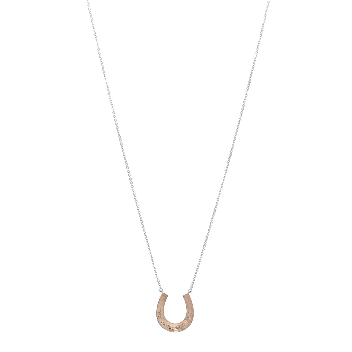 Sterling Silver Rubedo 1837 Horseshoe Pendant Necklace
