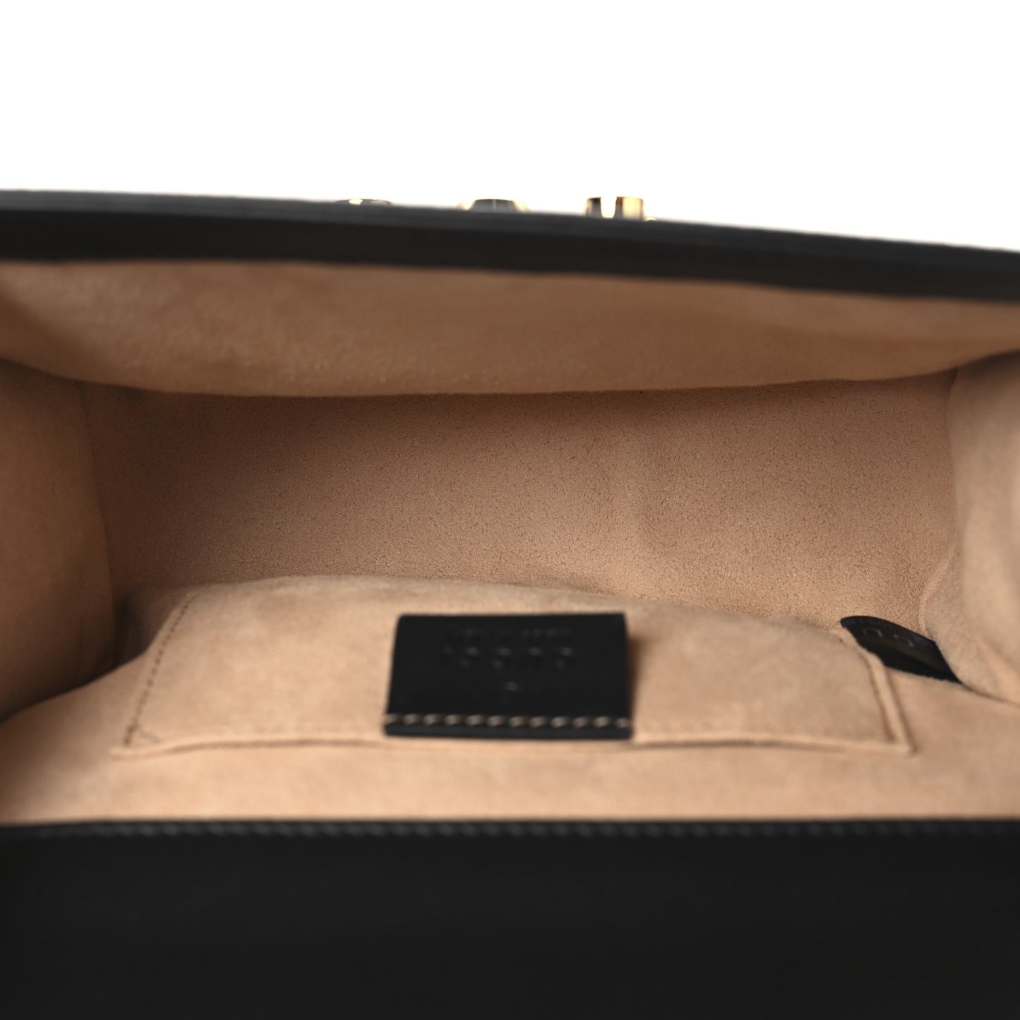 GG Supreme Monogram Bees Small Padlock Shoulder Bag Black